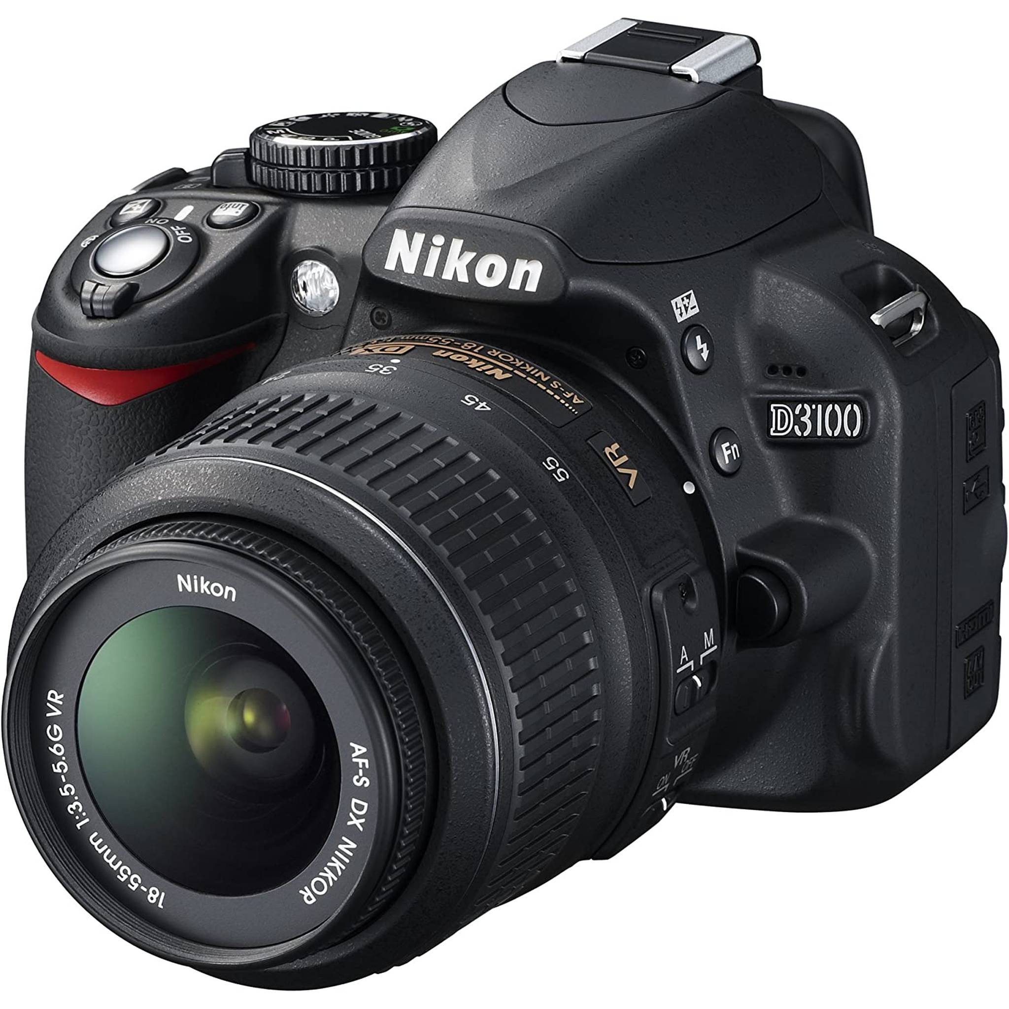 Nikon D3100 14.2MP Digital Camera and 18-55mm f/3.5-5.6G ED VR Lens - Black Nikon