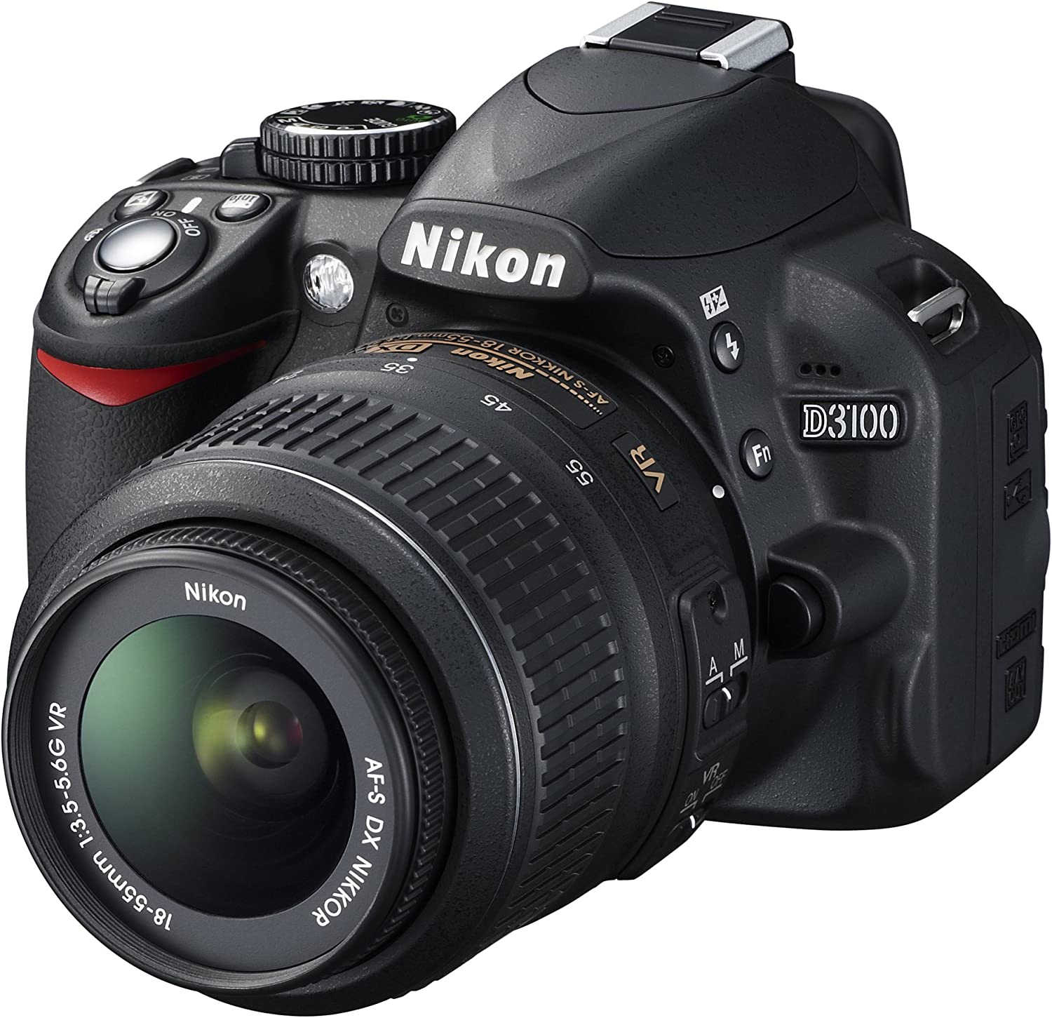 Nikon D3100 14.2MP Digital Camera and 18-55mm f/3.5-5.6G ED VR Lens - Black