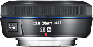 Samsung 20mm F/2.8 Wide Angle Lens For Samsung NX Cameras - Black EX-W20NB