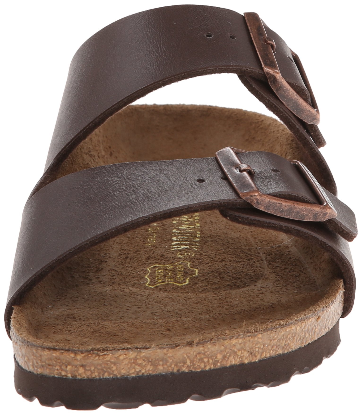 Birkenstock Arizona, Dark Brown Birko-Flor, Women's 6-6.5 Regular