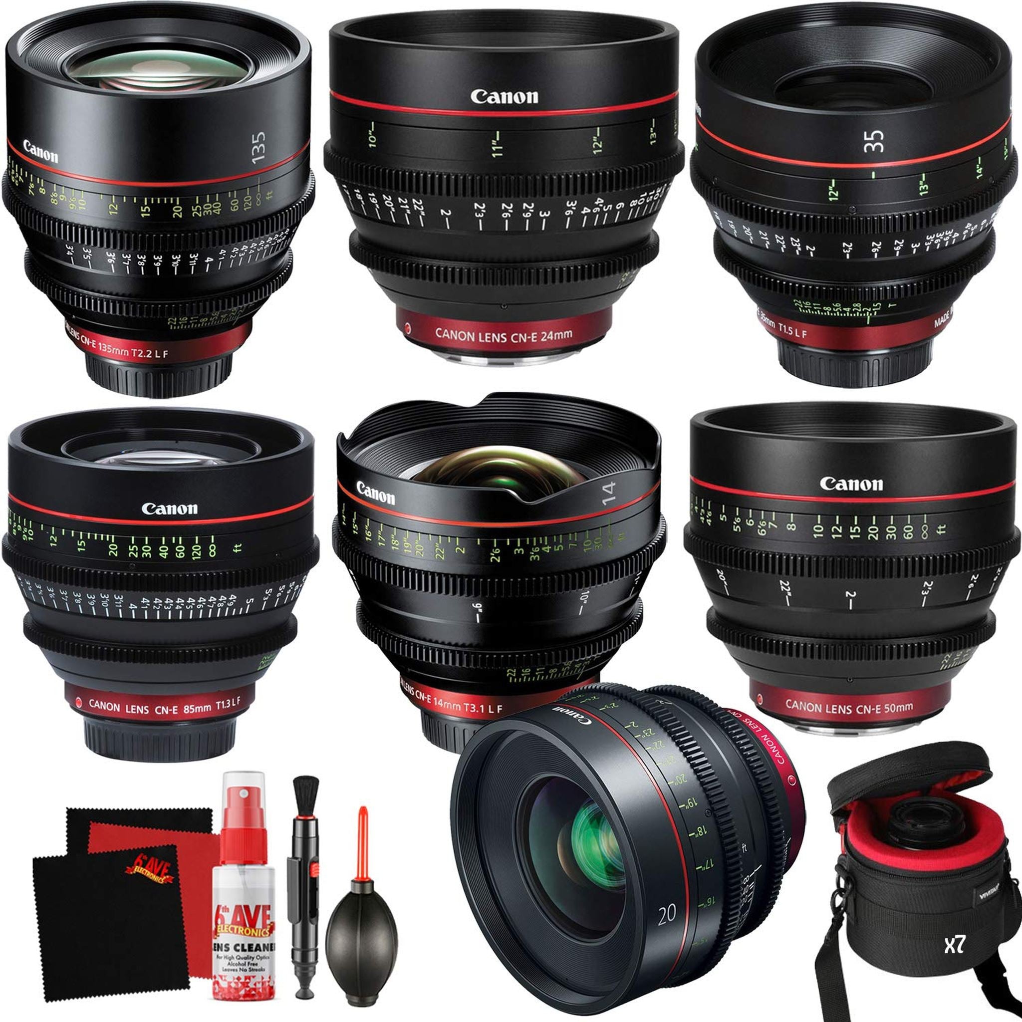 Canon Cinema Lens Combo Pack - Professional Filmmaker Bundle