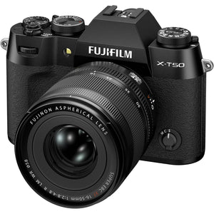 Fujifilm X-T50 Mirrorless Digital Camera XF16-50mmF2.8-4.8 R LM WR Lens Kit - Black