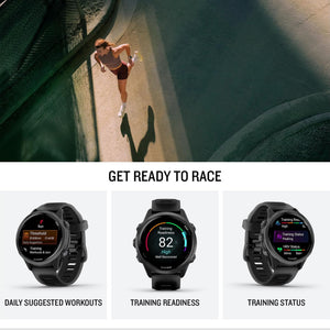 Garmin® Forerunner® 570, 42mm, Advanced GPS Running and Triathlon Smartwatch, AMOLED Display, Training and Recovery Features, Slate Gray Aluminum with Translucent Black/Black Band