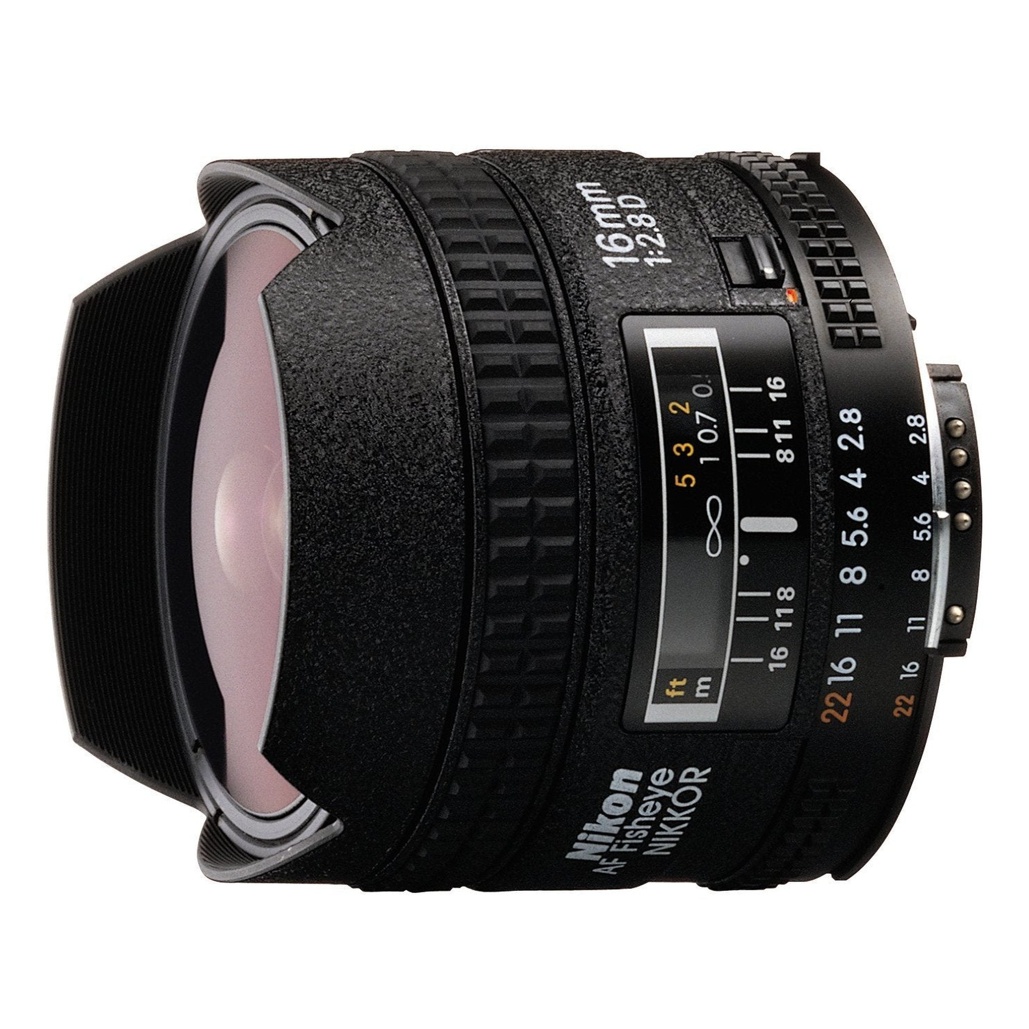 Nikon AF FX Fisheye-NIKKOR 16mm f/2.8D Fixed Lens with Auto Focus for Nikon DSLR Cameras - Used Nikon