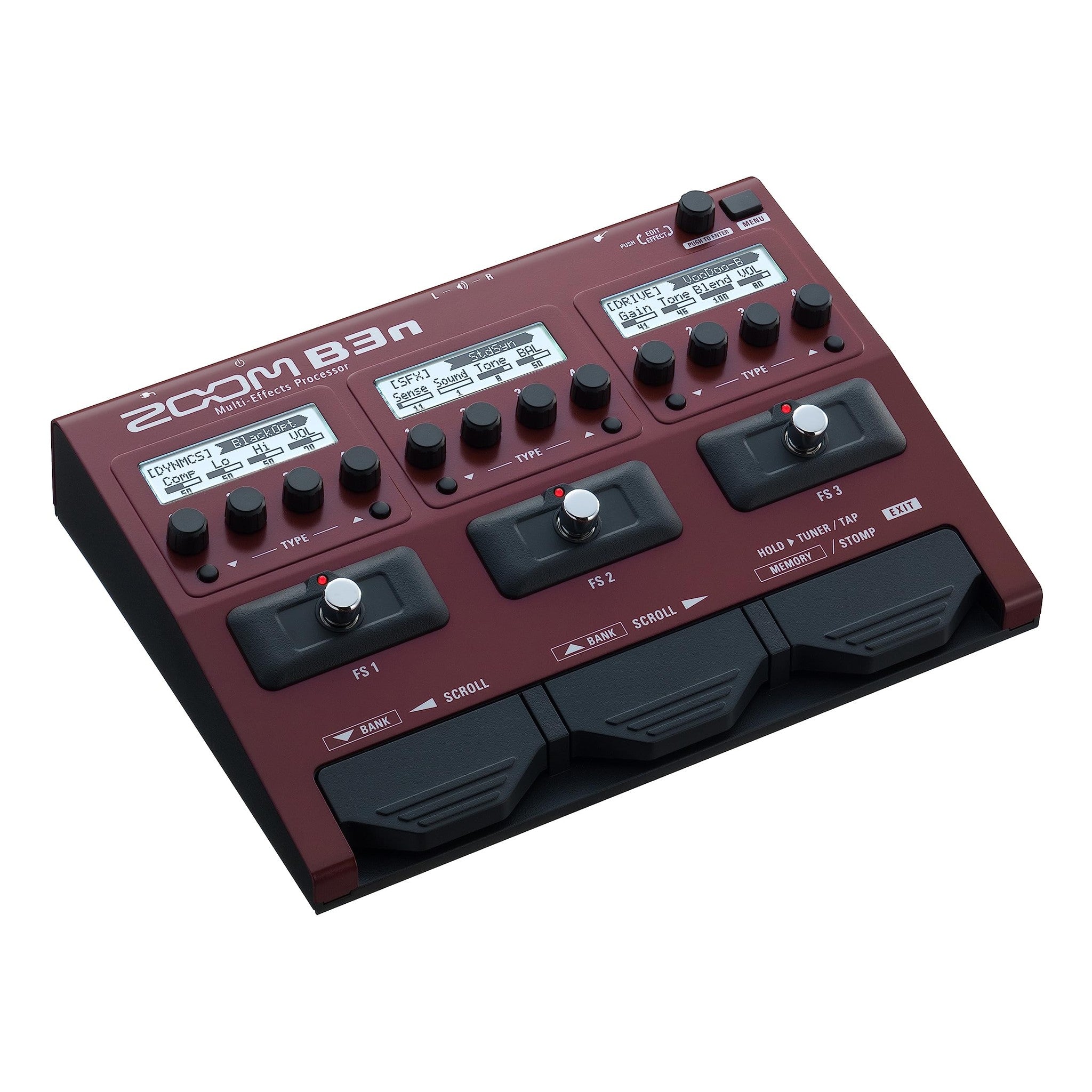 Zoom B3n Bass Guitar Multi-Effects Processor Pedal, With 60+ Built-in effects, Amp Modeling, Stereo Effects, Looper, Rhythm Section, Tuner Zoom