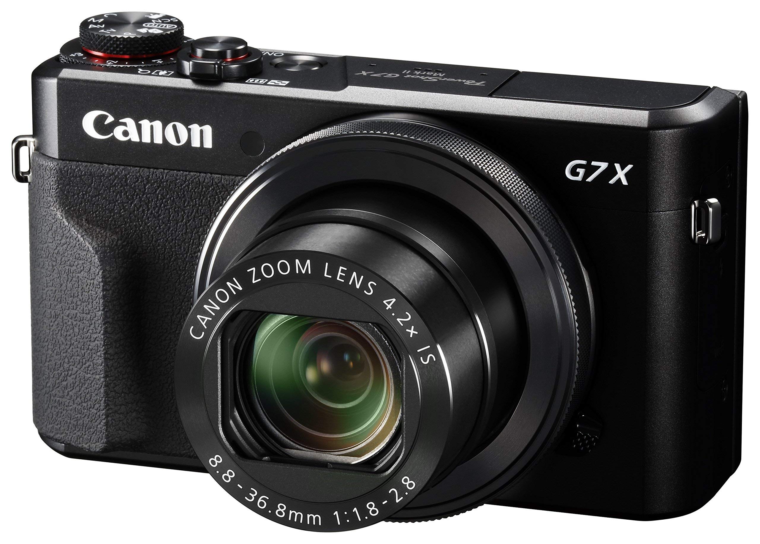 Canon PowerShot Digital Camera [G7 X Mark II] with Wi-Fi & NFC, LCD Screen, and 1-inch Sensor - Black - International Model