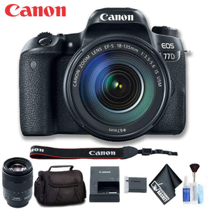 Canon EOS 77D DSLR Camera with 18-135mm USM Lens Intl Model Standard Bundle