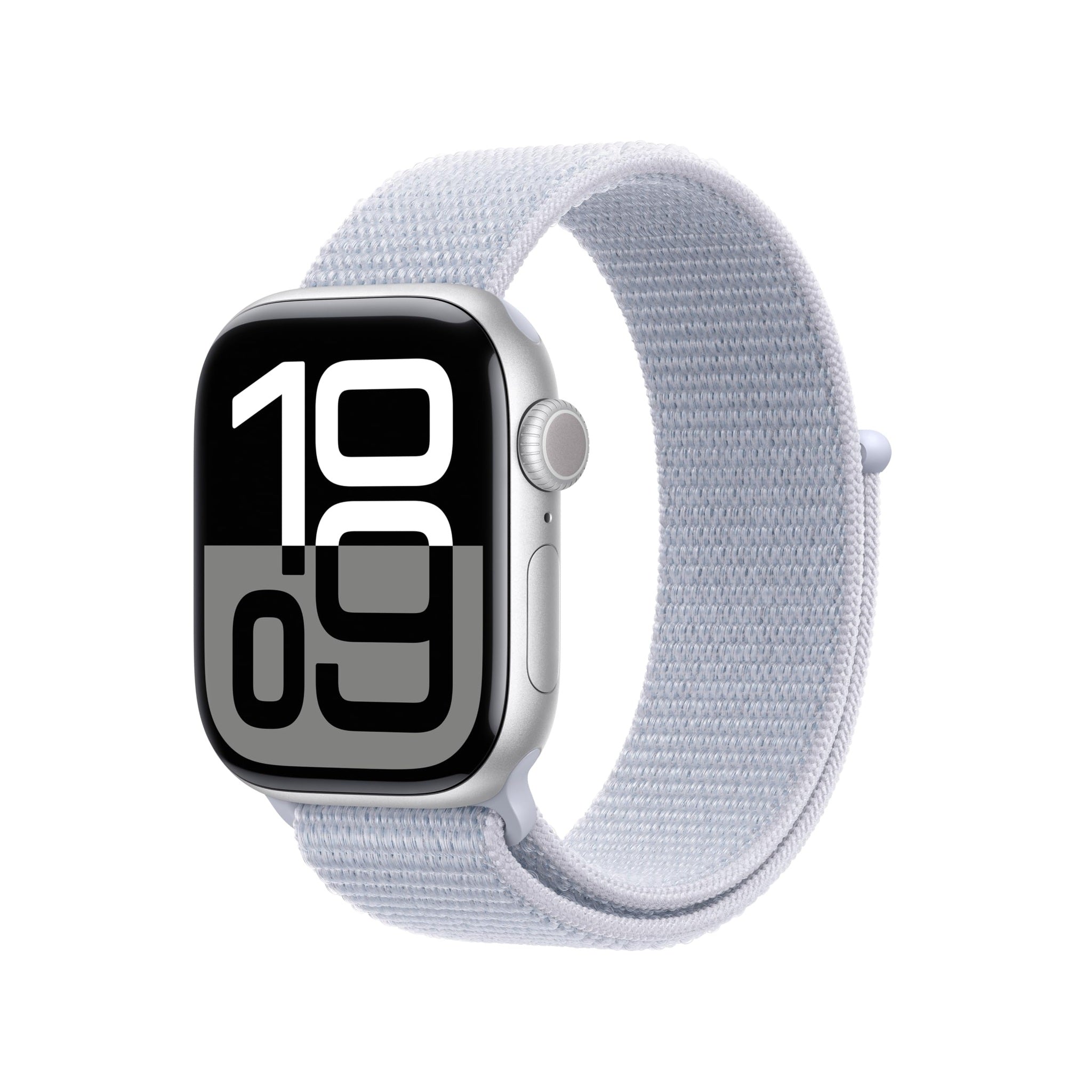 Apple Watch Series 10 GPS 42mm case Smartwatch with Silver Aluminium Case with Blue Cloud Sport Loop. Fitness Tracker, ECG App, Always-On Retina Display, Carbon Neutral Apple