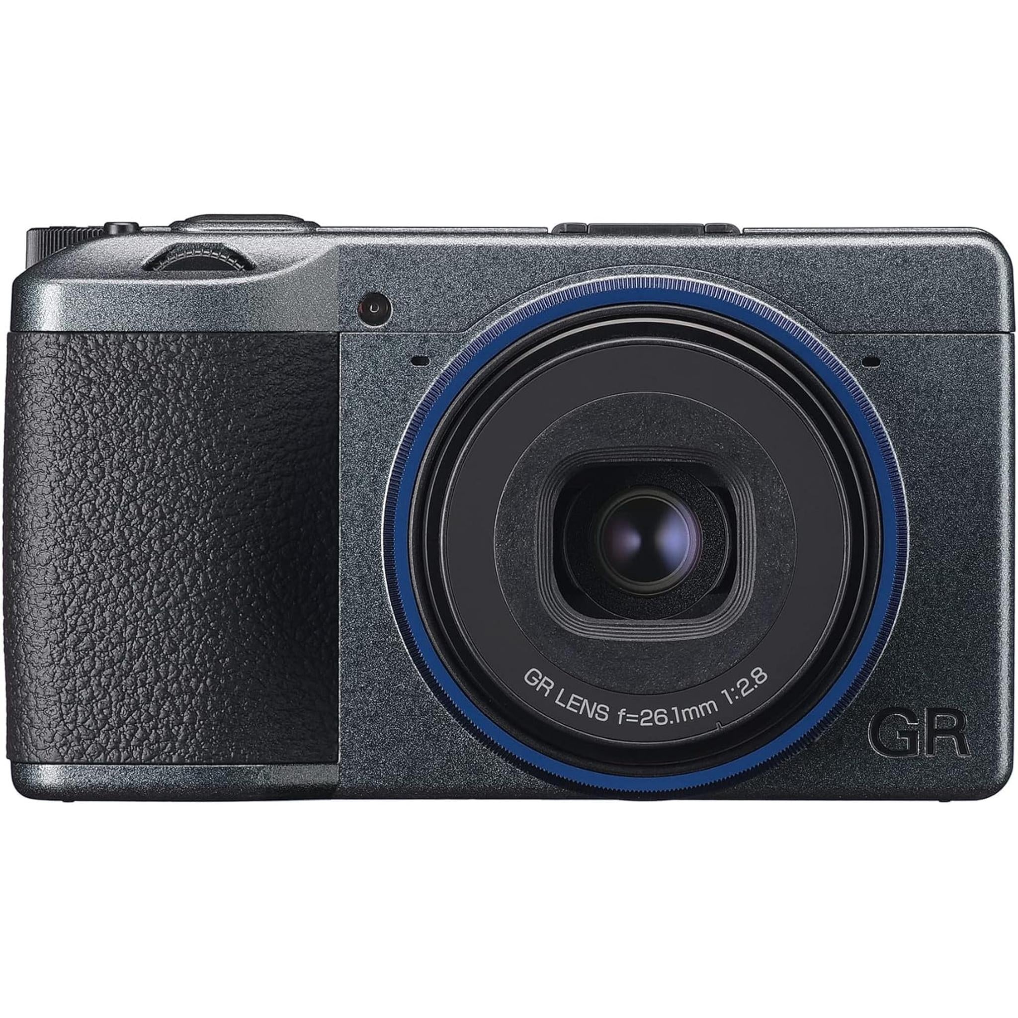 Ricoh GR IIIx Urban Edition, Metallic Gray Body with Navy Blue Ring, Digital Compact Camera with 24MP APS-C Size CMOS Sensor, 40mmF2.8 GR Lens in The 35mm Format Ricoh