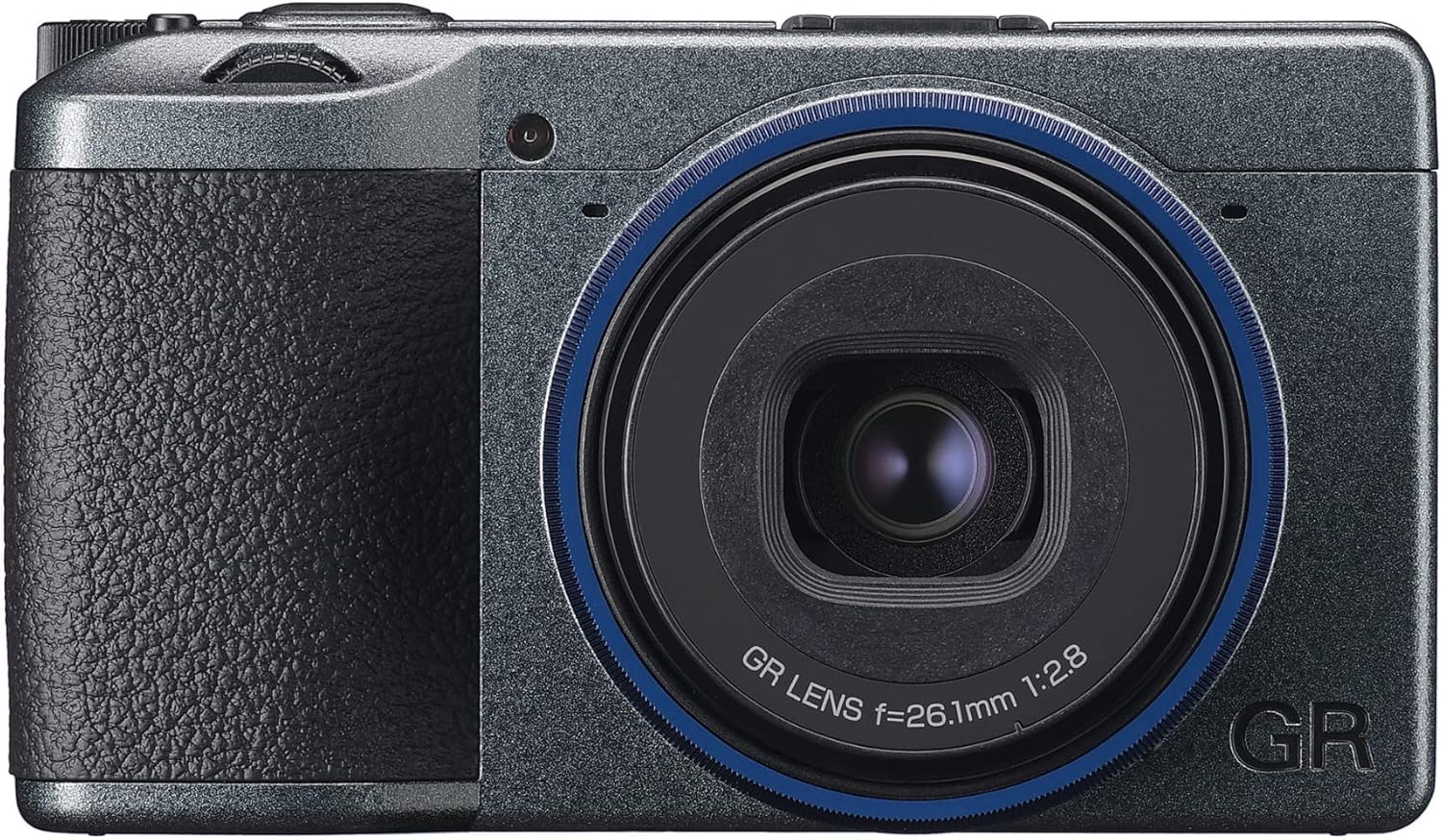 Ricoh GR IIIx Urban Edition, Metallic Gray Body with Navy Blue Ring, Digital Compact Camera with 24MP APS-C Size CMOS Sensor, 40mmF2.8 GR Lens in The 35mm Format
