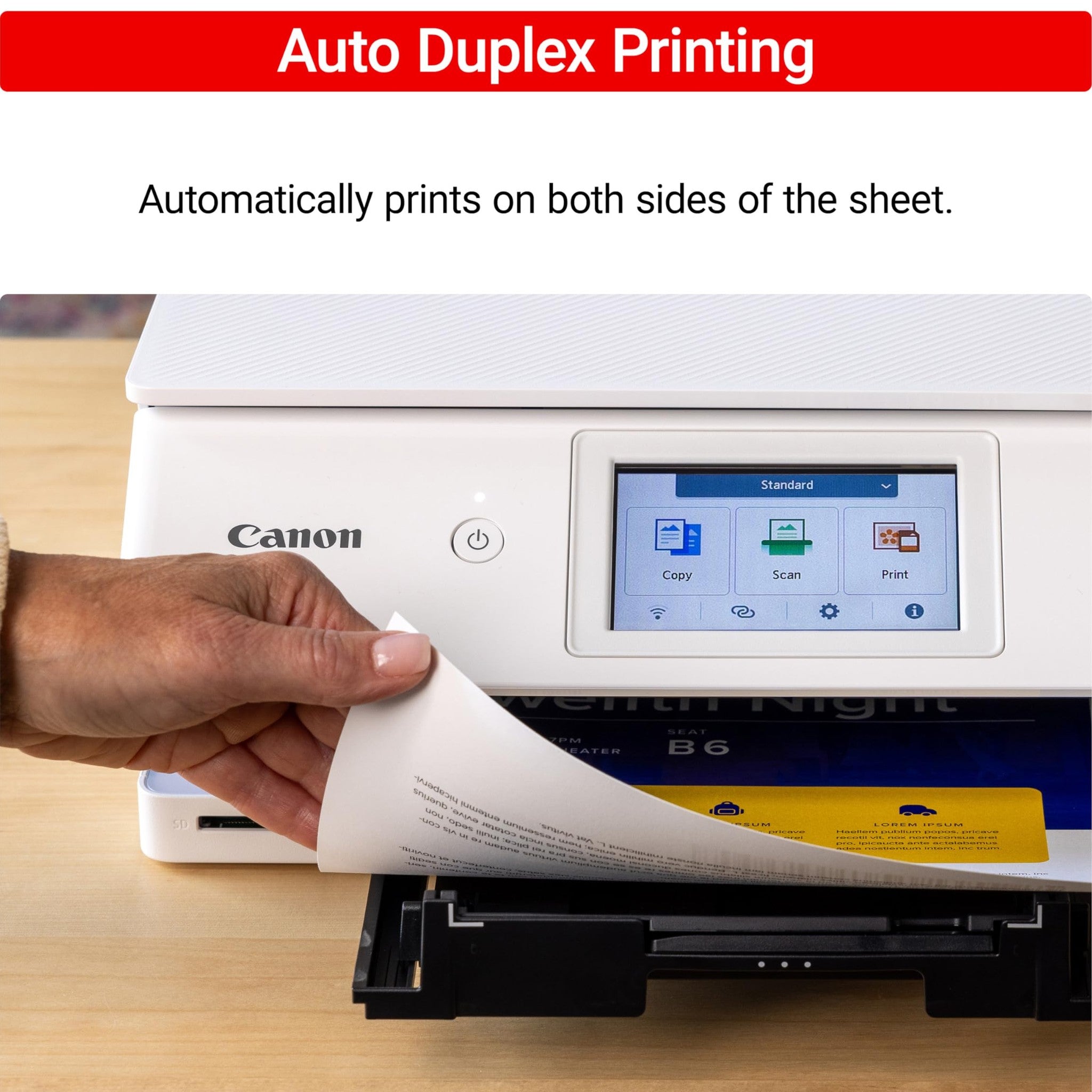 Canon PIXMA TS8820 Wireless Printer, Best for Home Photo Printing, Copy and Scan, White