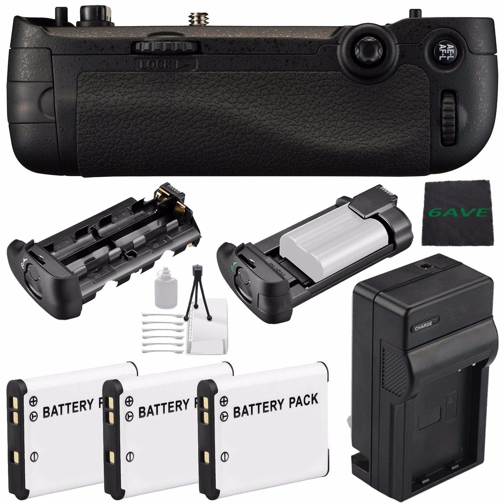Nikon MB-D16 Multi Battery Power Pack for D750 Certified Refurbished + EN-EL15 Replacement Li-on Battery + Microfiber Nikon