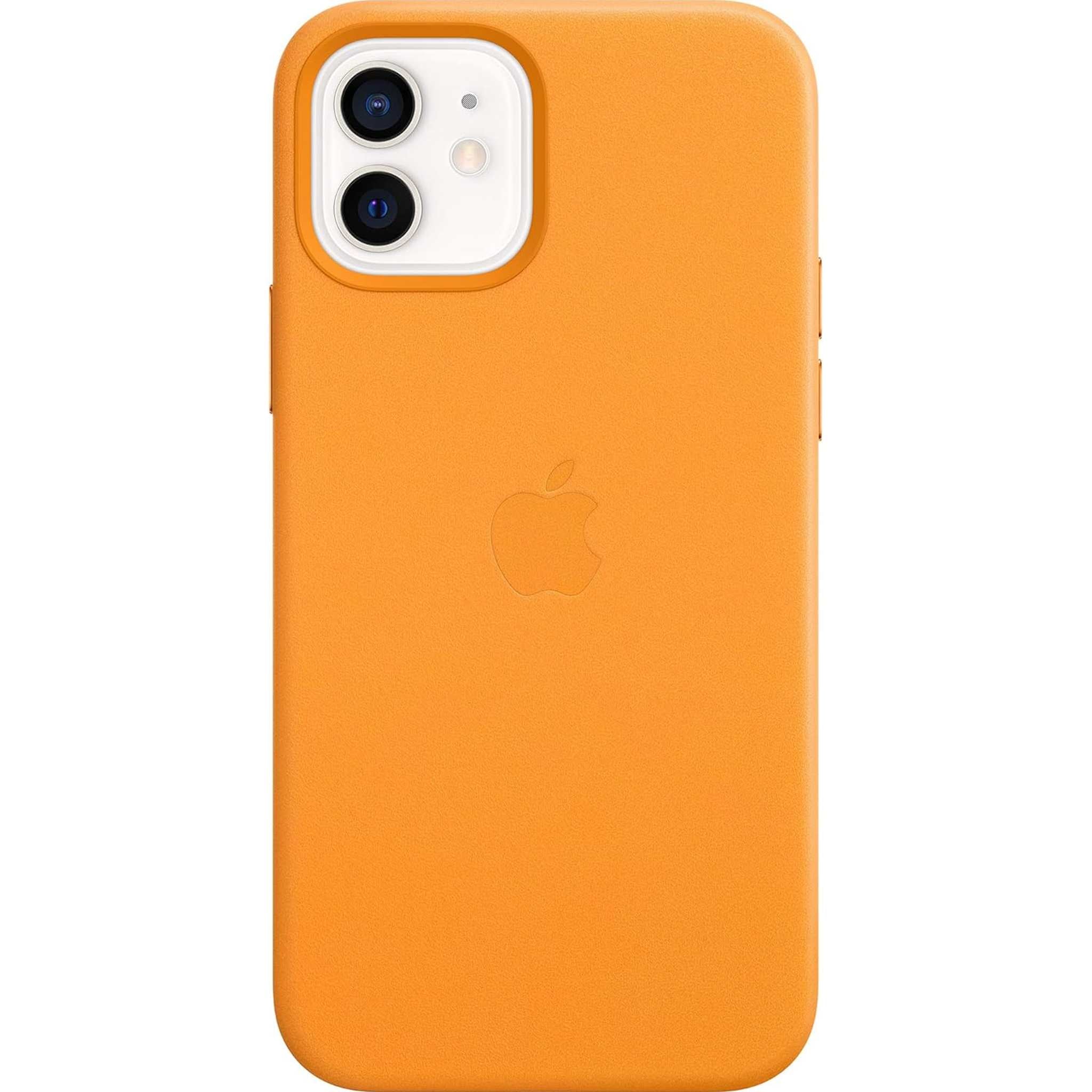 Apple iPhone 12 and iPhone 12 Pro Leather Case with Magsafe - California Poppy Apple