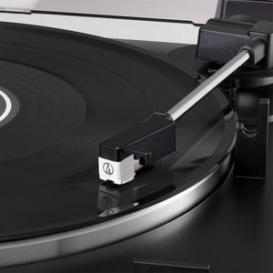 Audio-Technica At-LP60X-BW Fully Automatic Belt-Drive Stereo Turntable, Hi-Fi, 2 Speed, Dust Cover, Anti-Resonance, Die-Cast Aluminum Platter Brown
