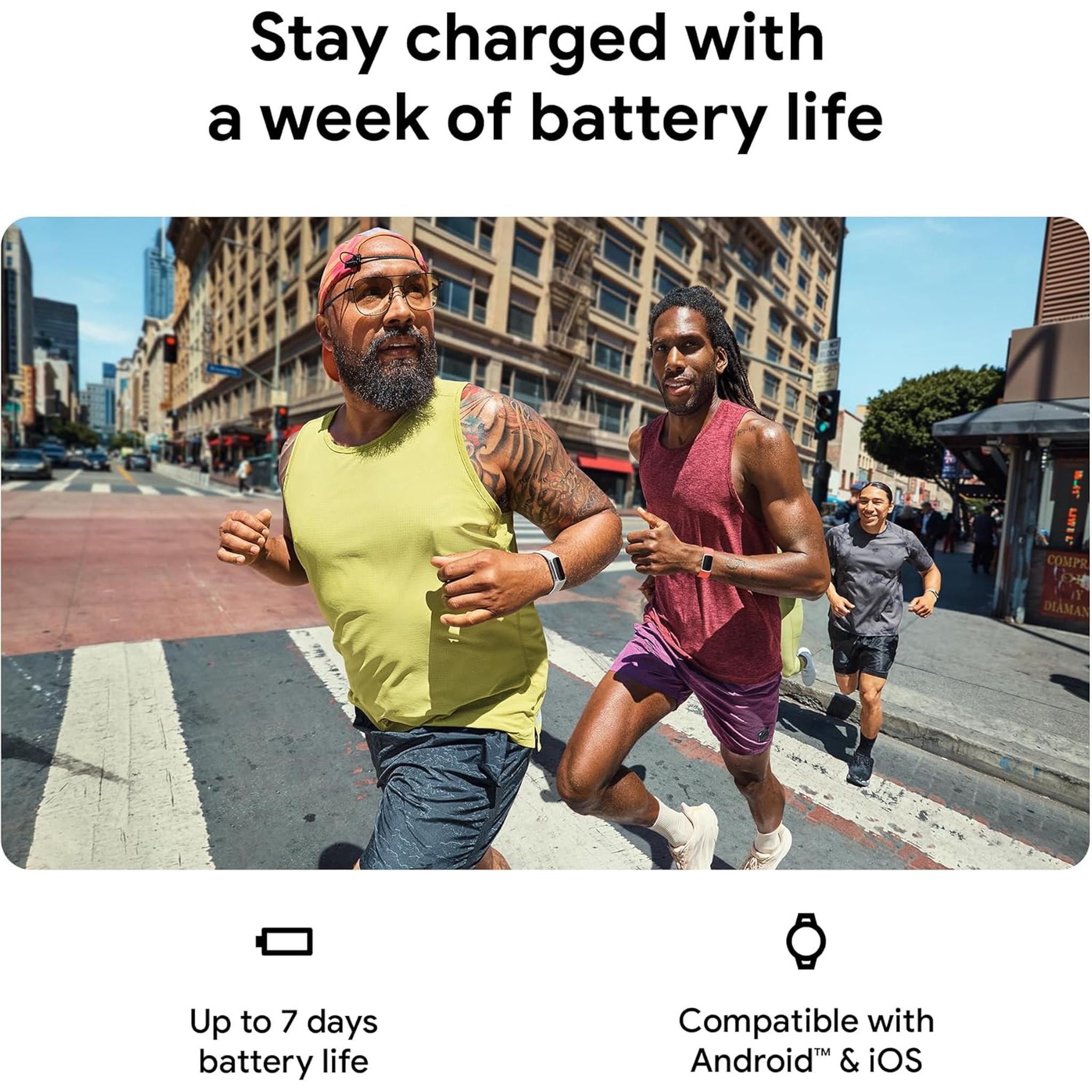 Fitbit Charge 6 Fitness Tracker with Heart Rate, GPS, Premium Membership, Health Tools, - Porcelain/Silver S & L Bands Included - Reconditioned Fitbit