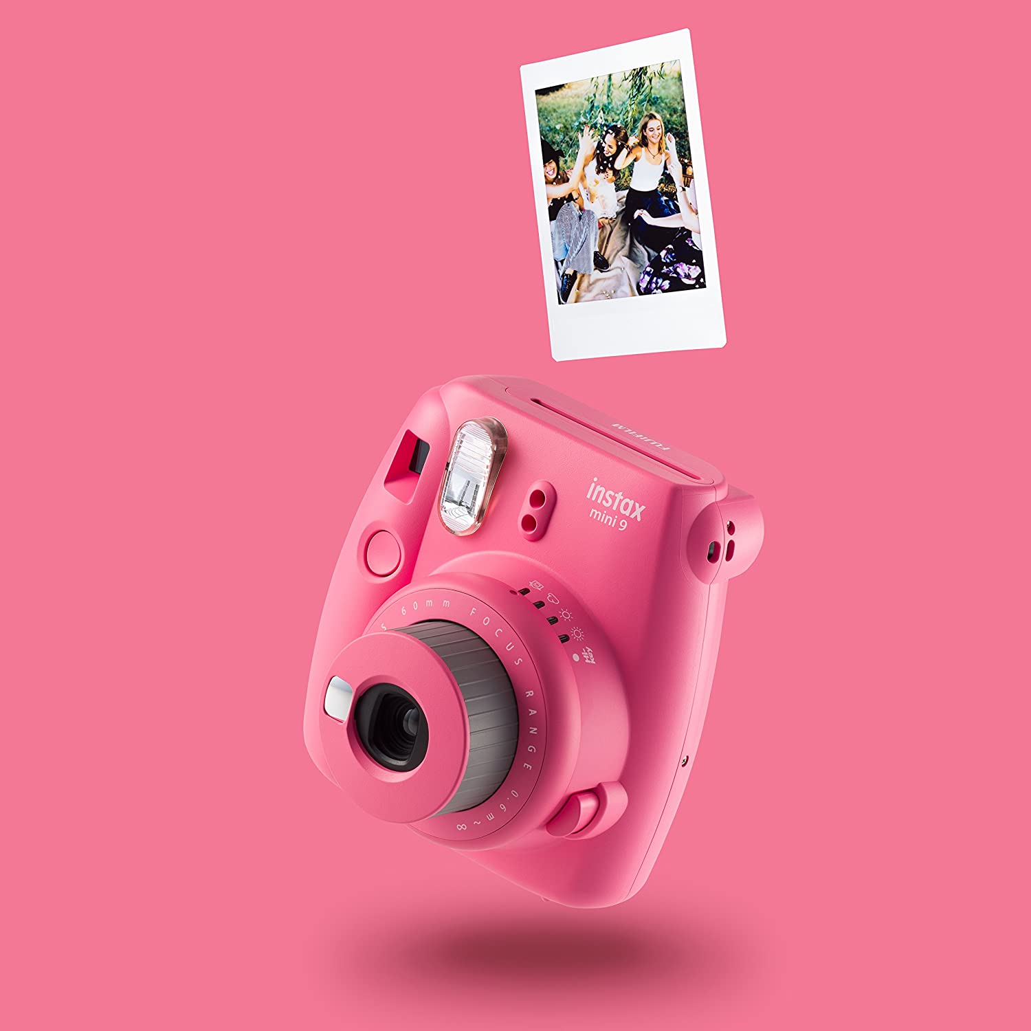 Fujifilm Instax Mini 9 Instant Film Camera with 10 Shots - Flamingo Pink