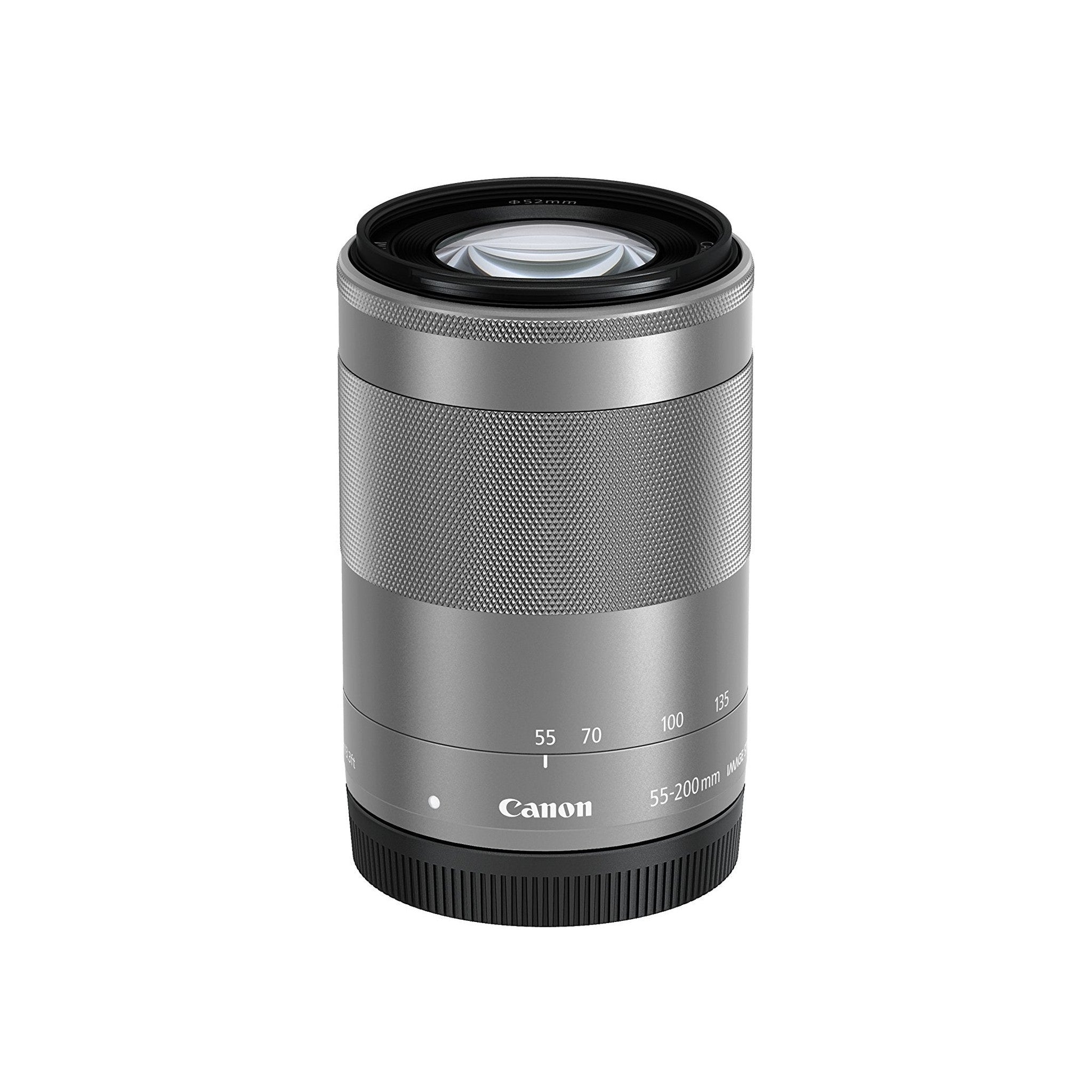 Canon EF-M 55-200mm f/4.5-6.3 Image Stabilization STM Zoom Lens Silver - Used Canon