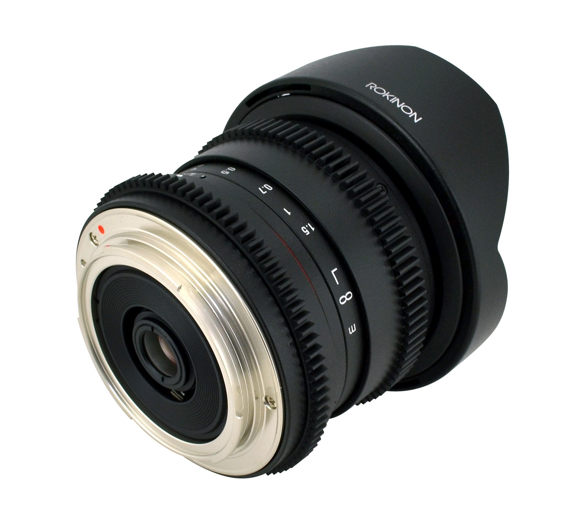 Rokinon RKHD8MV-N HD 8mm t/3.8 Fisheye Lens for Nikon with De-clicked Aperture and Removable HoodWide-Angle Lens