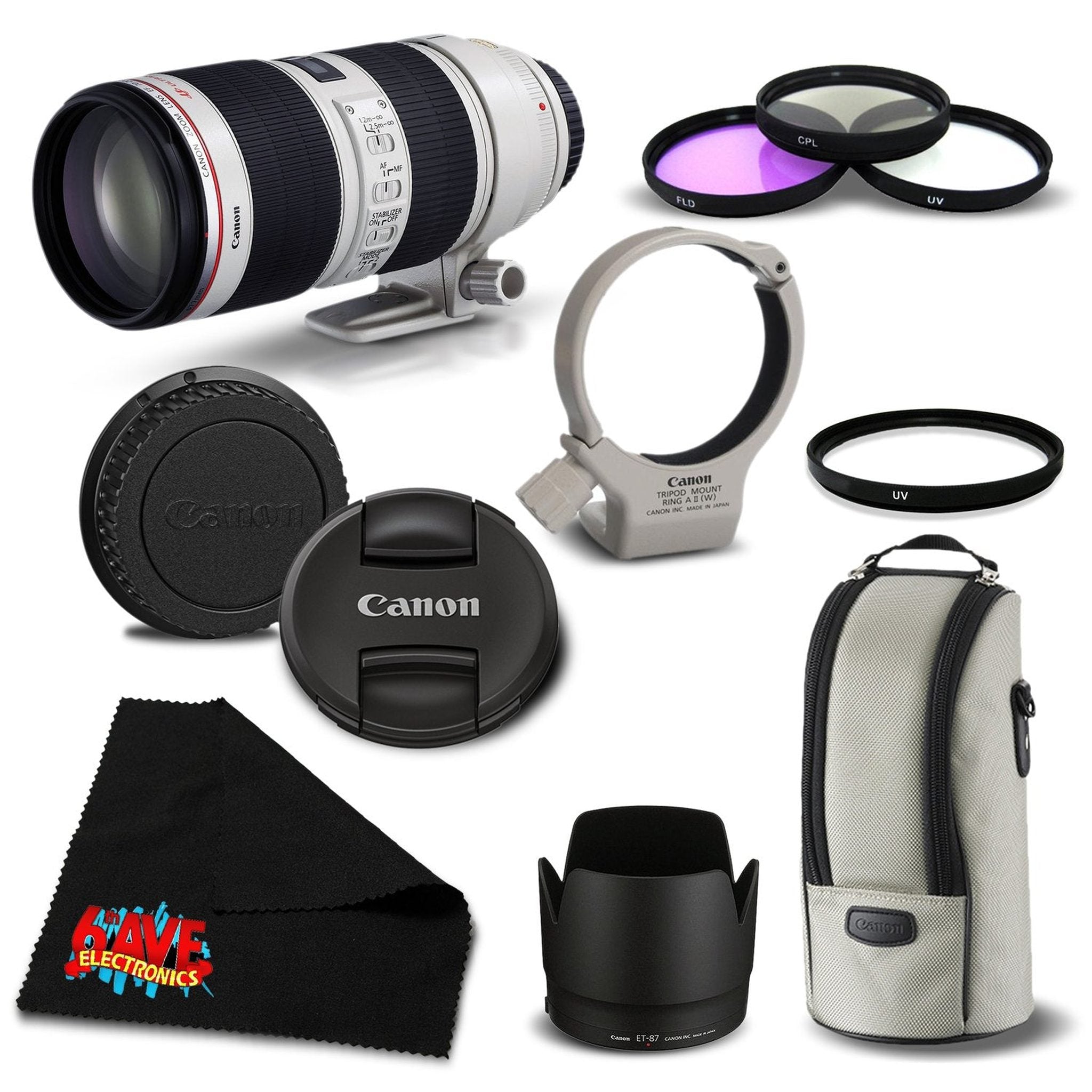 Canon EF 70-200mm f/2.8L is II USM Telephoto Zoom Lens 2751B002 Essential Bundle- International Version Canon