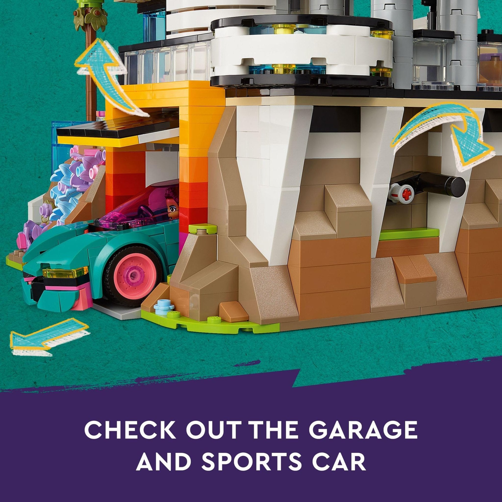 LEGO Friends Andrea's Modern Mansion Doll House - 4 Story Toy House Building Toy Set for Kids, Girls and Boys, Ages 14+ - Includes 11 Characters - Gift Idea for Birthdays & Holidays - 42639