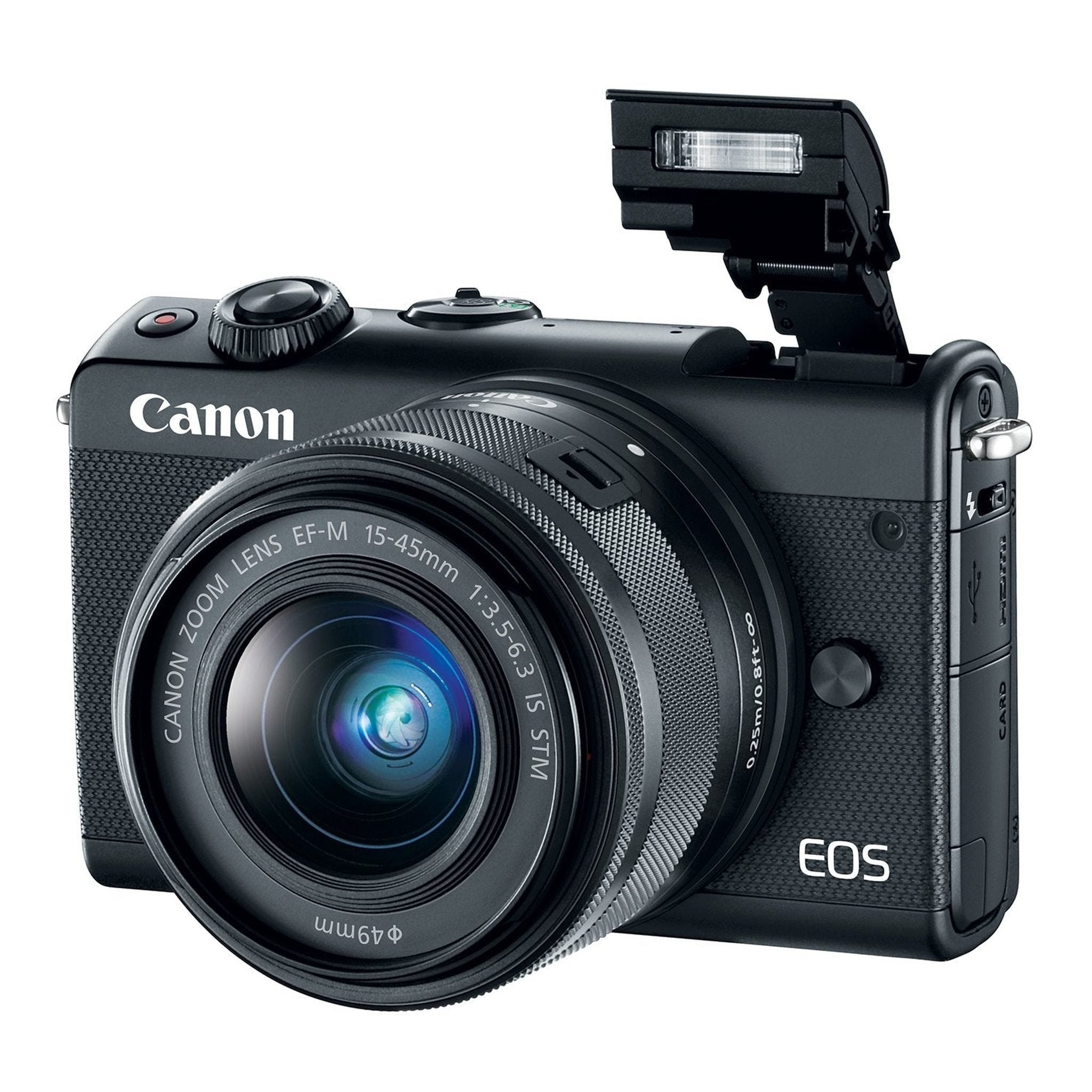 Canon EOS M100 Mirrorless Camera w/ 15-45mm Lens - Wi-Fi, Bluetooth, and NFC Enabled Black - Used