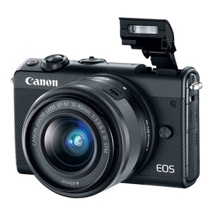 Canon EOS M100 Mirrorless Camera w/ 15-45mm Lens - Wi-Fi, Bluetooth, and NFC Enabled Black - Used