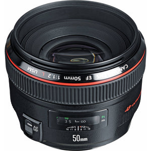 Canon EF 50mm f/1.2L USM Camera Lens Intl Model + Cleaning Kit