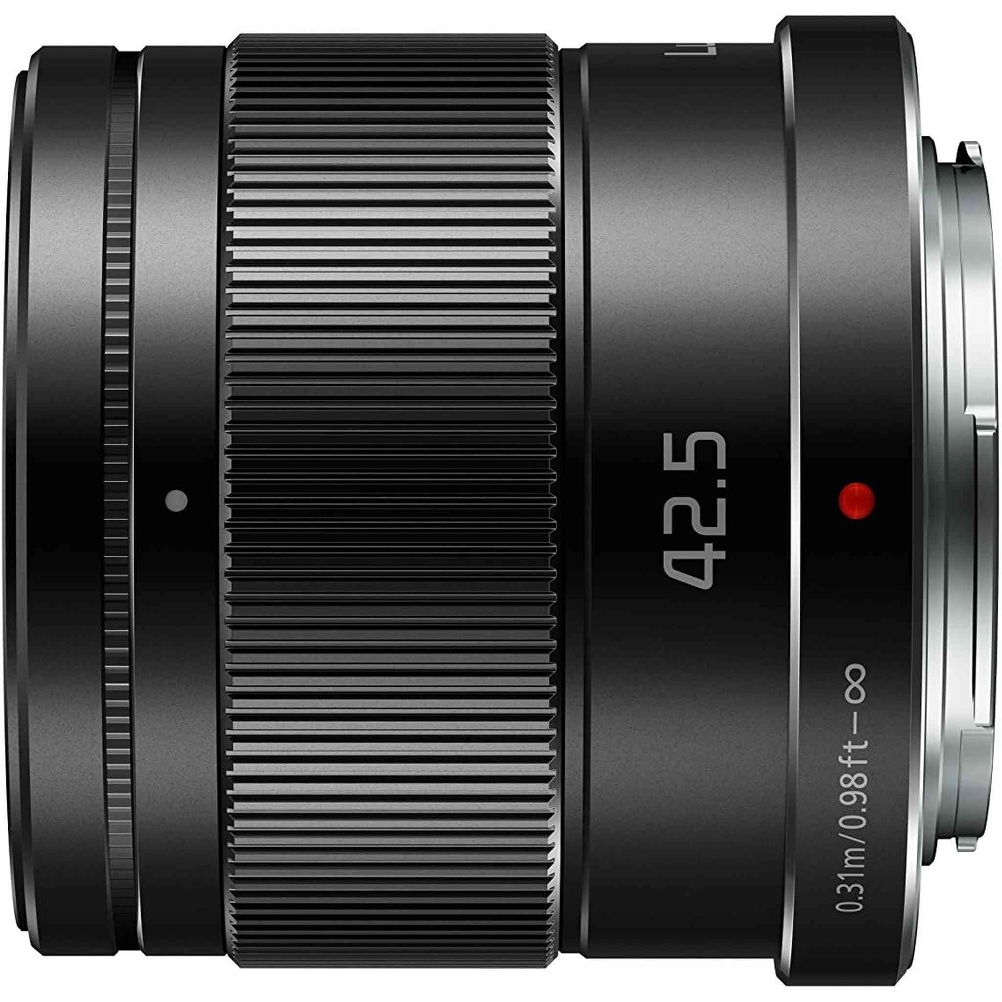 Panasonic LUMIX G LENS, 42.5MM, F1.7 ASPH., MIRRORLESS MICRO FOUR THIRDS, POWER OPTICAL I.S., H-HS043K USA BLACK - Reconditioned Panasonic