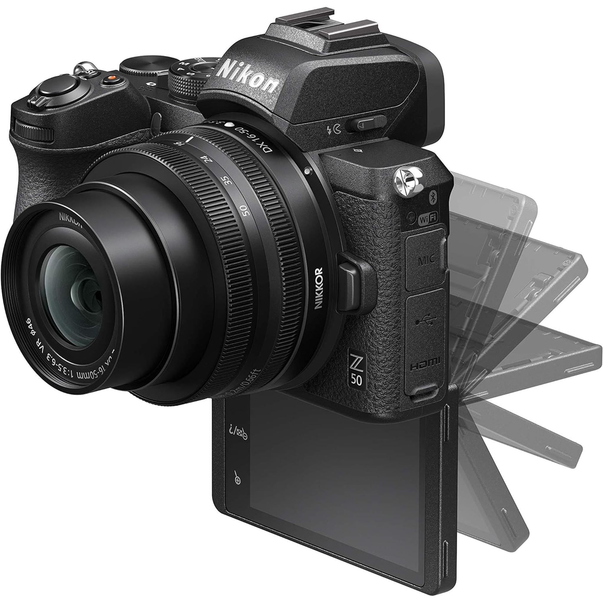 Nikon Z50 + FTZ Mirrorless Camera Kit VOA050K003 Renewed - Reconditioned Nikon