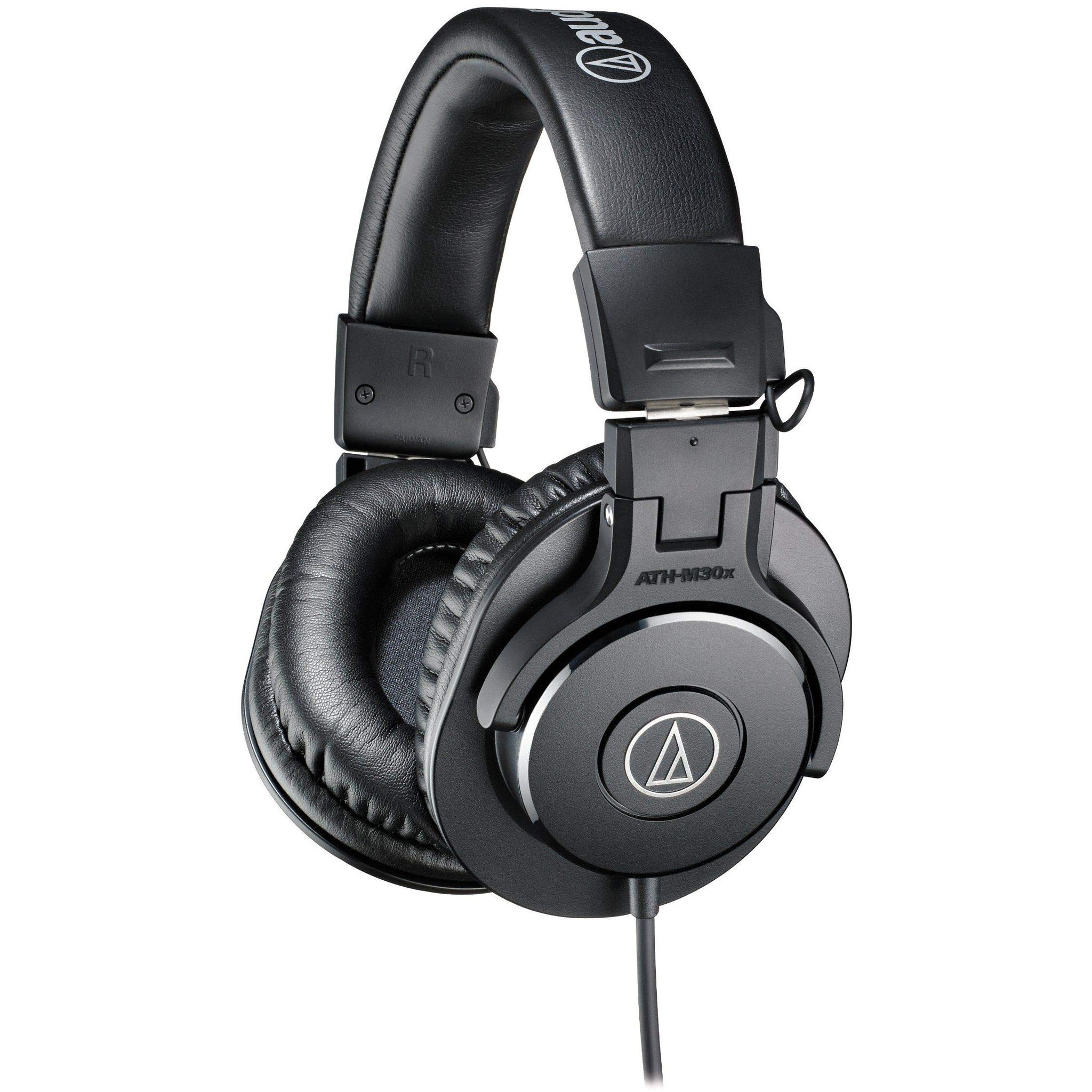 Audio-Technica ATH-M30x Professional Studio Monitor Headphones, Black - Reconditioned Audio - Technica