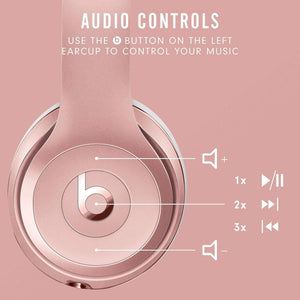 Beats Solo3 Wireless On-Ear Headphones - Apple W1 Headphone Chip, Class 1 Bluetooth, 40 Hours of Listening Time, Built-in Microphone - Rose Gold - Apple