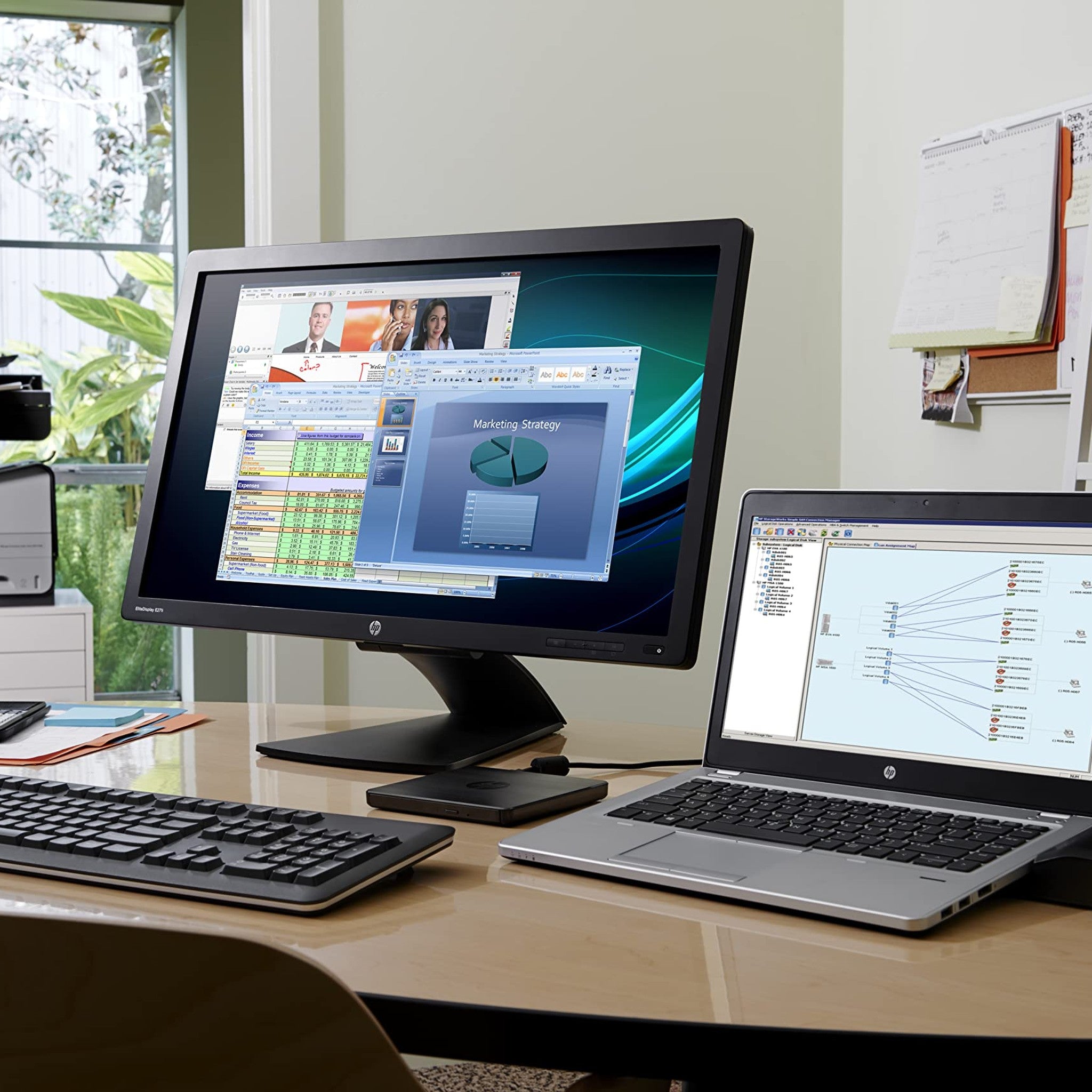 HP 2013 D9Y32AA UltraSlim Docking Station with 65W Adapter D9Y32AA#ABA compatible with HP EliteBook Folio 9470m