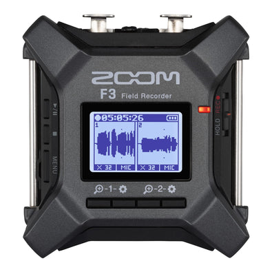 Zoom F3 Professional Field Recorder, 32-bit Float Recording, 2 Channel Recorder, Dual AD Converters, 2 Locking XLR/TRS Inputs, Battery Powered, Wireless Control