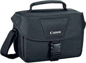 Canon 100ES Padded Digital SLR Camera Case EOS Shoulder Gadget Bag + Fiber Cloth Starter Bundle