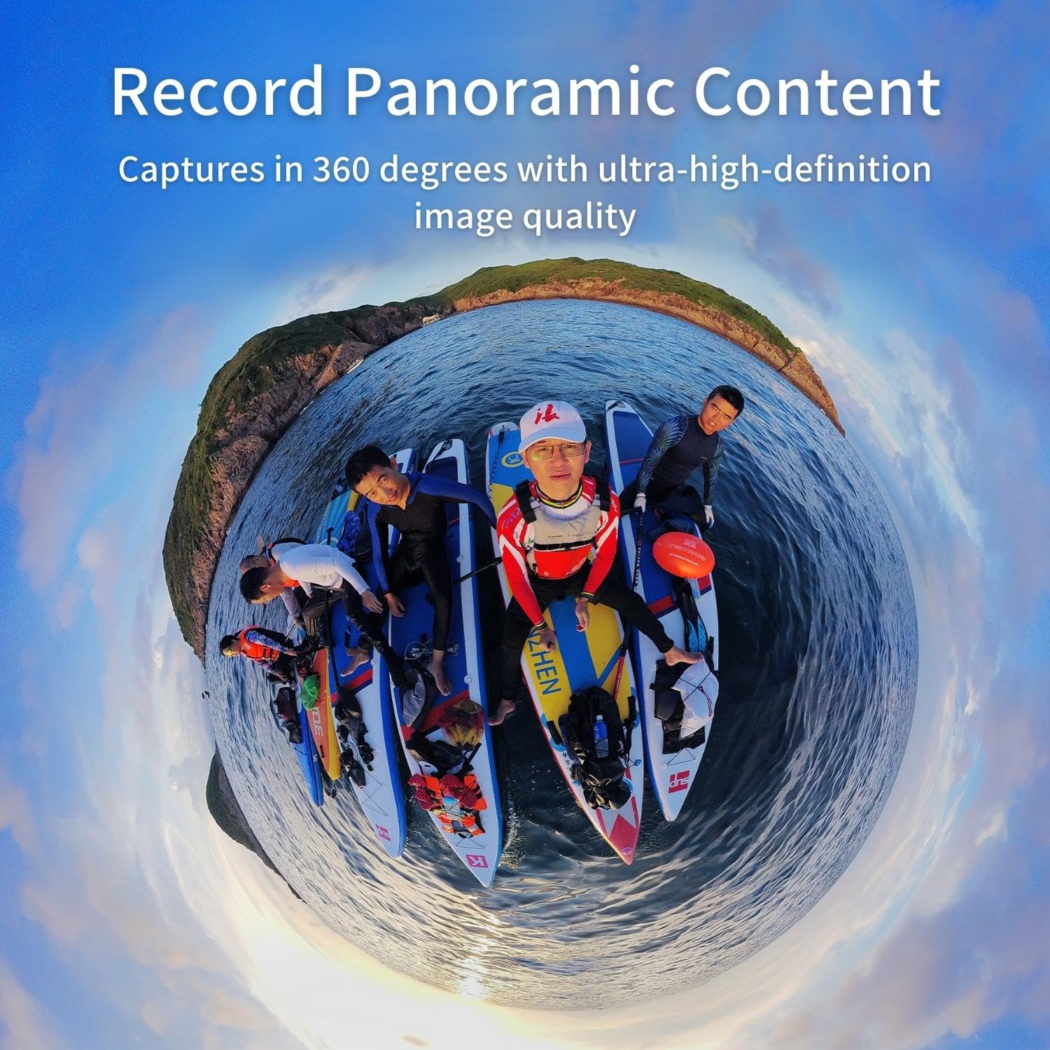 KanDao QooCam 3 360 Action Camera, 5.7K 62MP 360 Sports Camera, Dual 1/1.55" Sensors Larger Aperture Camera, 60fps Flawless Video Camera, Outdoor Stabilization Waterproof Night Shot, Travel Combo