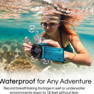 Minolta MN4K300WP 4K Ultra HD / 56 MP Waterproof Camcorder - Black