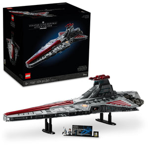 LEGO Star Wars Venator-Class Republic Attack Cruiser, Ultimate May The 4th Collectibles, Series Building Set with Captain Rex Minifigure, Star Wars Fan Gift, Stress Relief Clone Wars Activity, 75367
