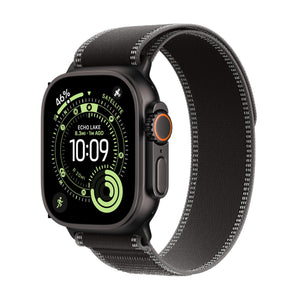 Apple Watch Ultra 3 GPS + Cellular 49mm Running & Multisport Smartwatch w/Rugged Titanium Case w/Black/Charcoal Trail Loop - M/L. Satellite Communications, Advanced Health & Fitness Tracking