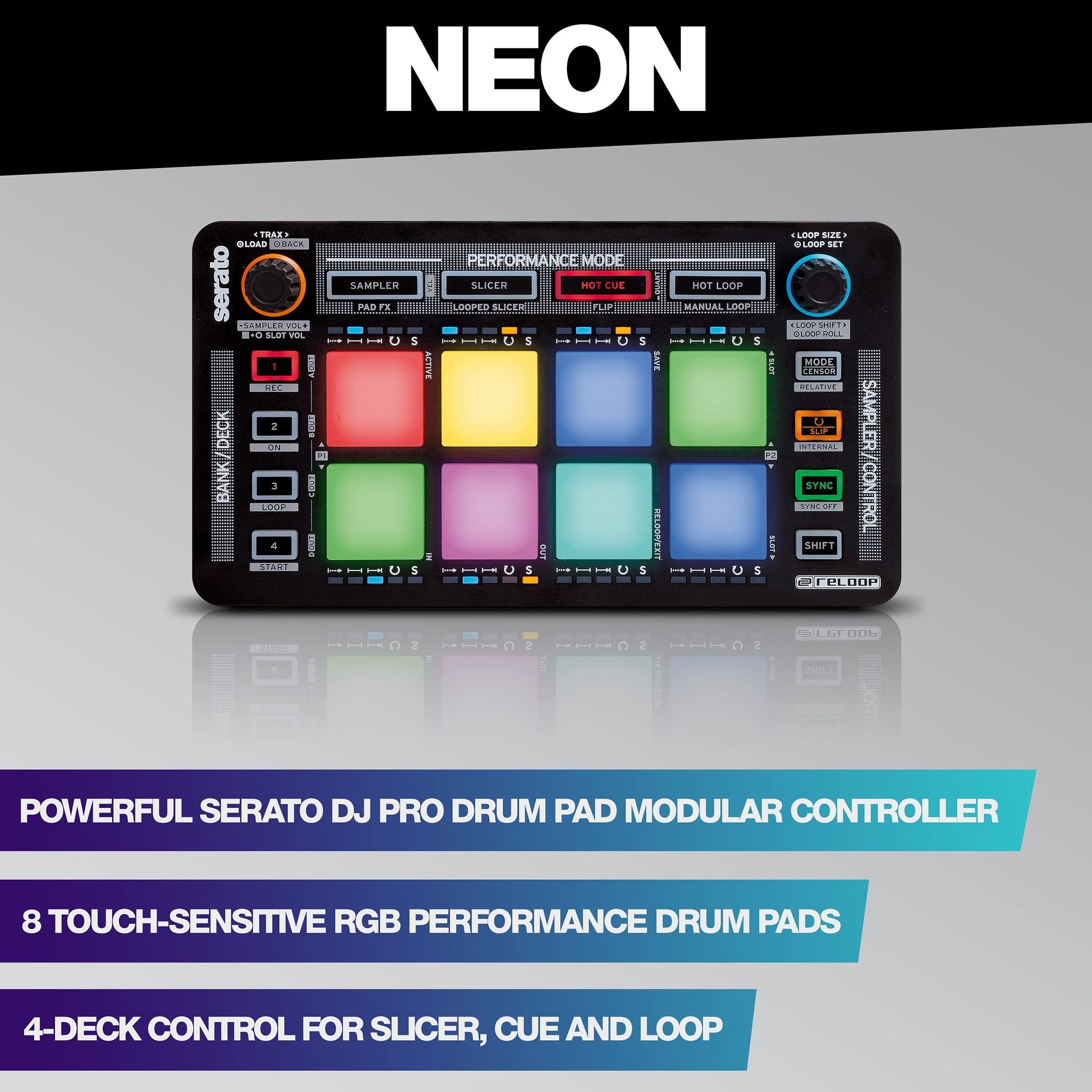 Reloop Neon USB Modular Pad Controller for Serato DJ Reloop