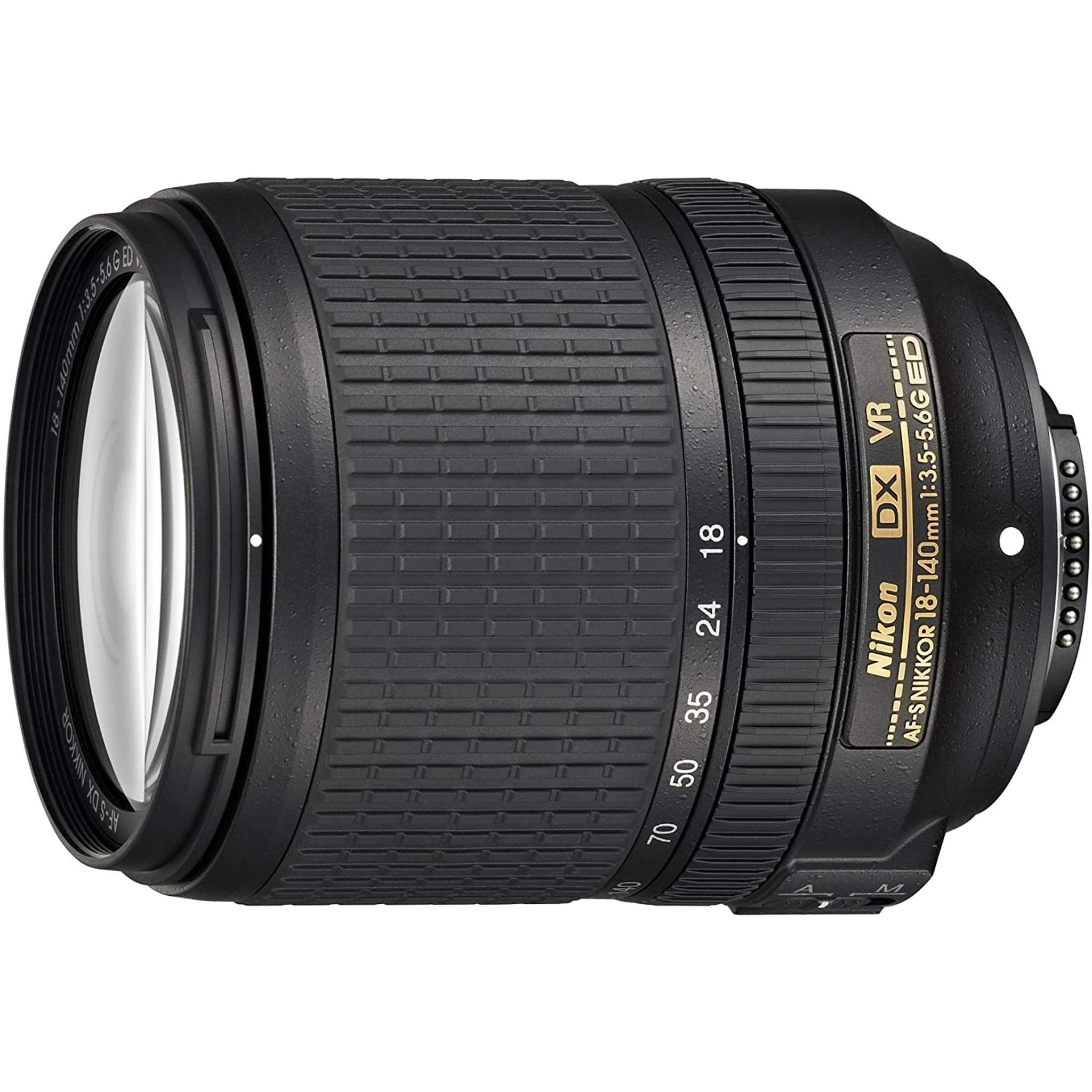 Nikon AF-S DX 18-140mm f/3.5-5.6G ED VR Lens 2213 Intl Model Bundle Nikon