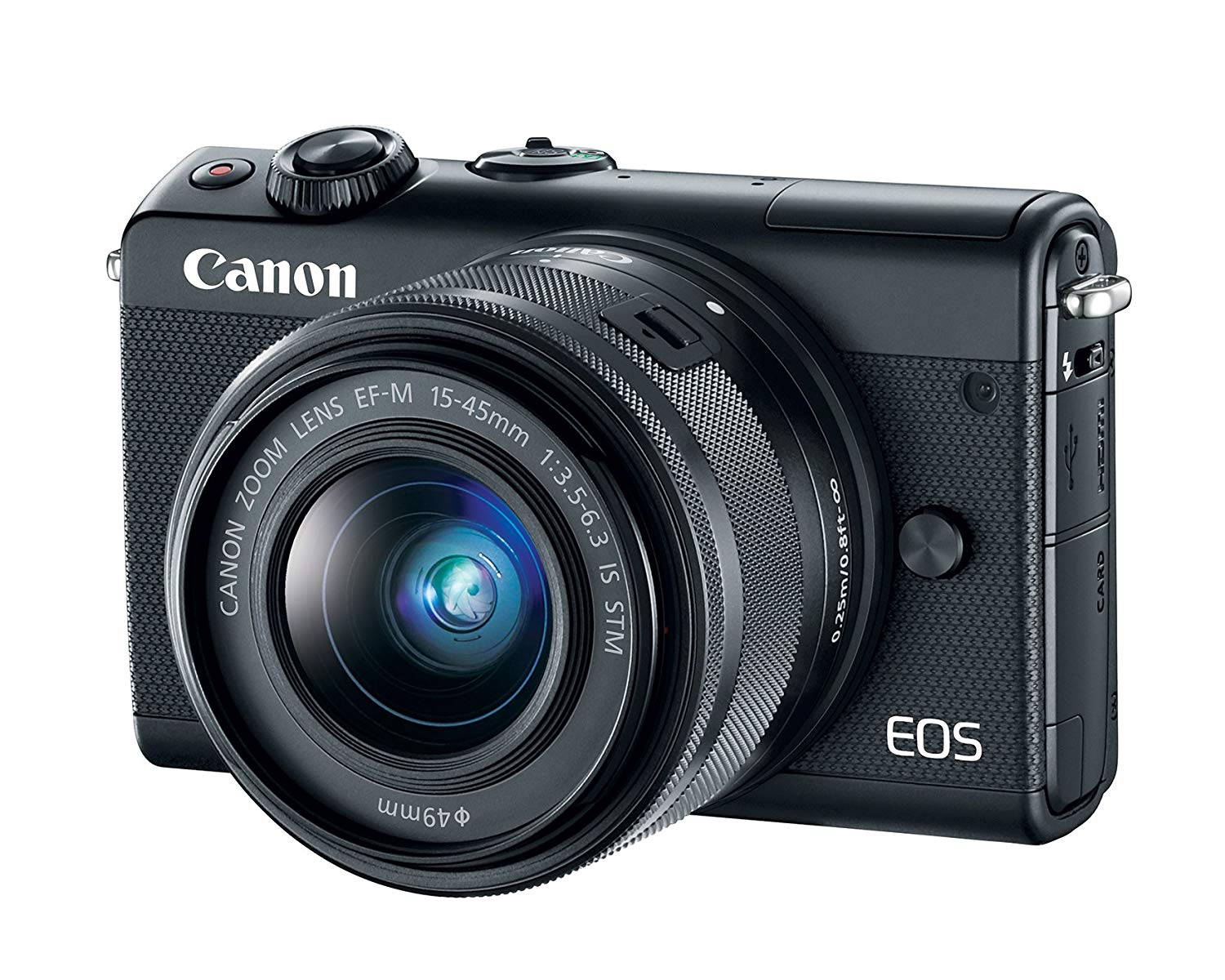 Canon EOS M100 Mirrorless Camera w/ 15-45mm Lens - Wi-Fi, Bluetooth, and NFC Enabled Black International Model