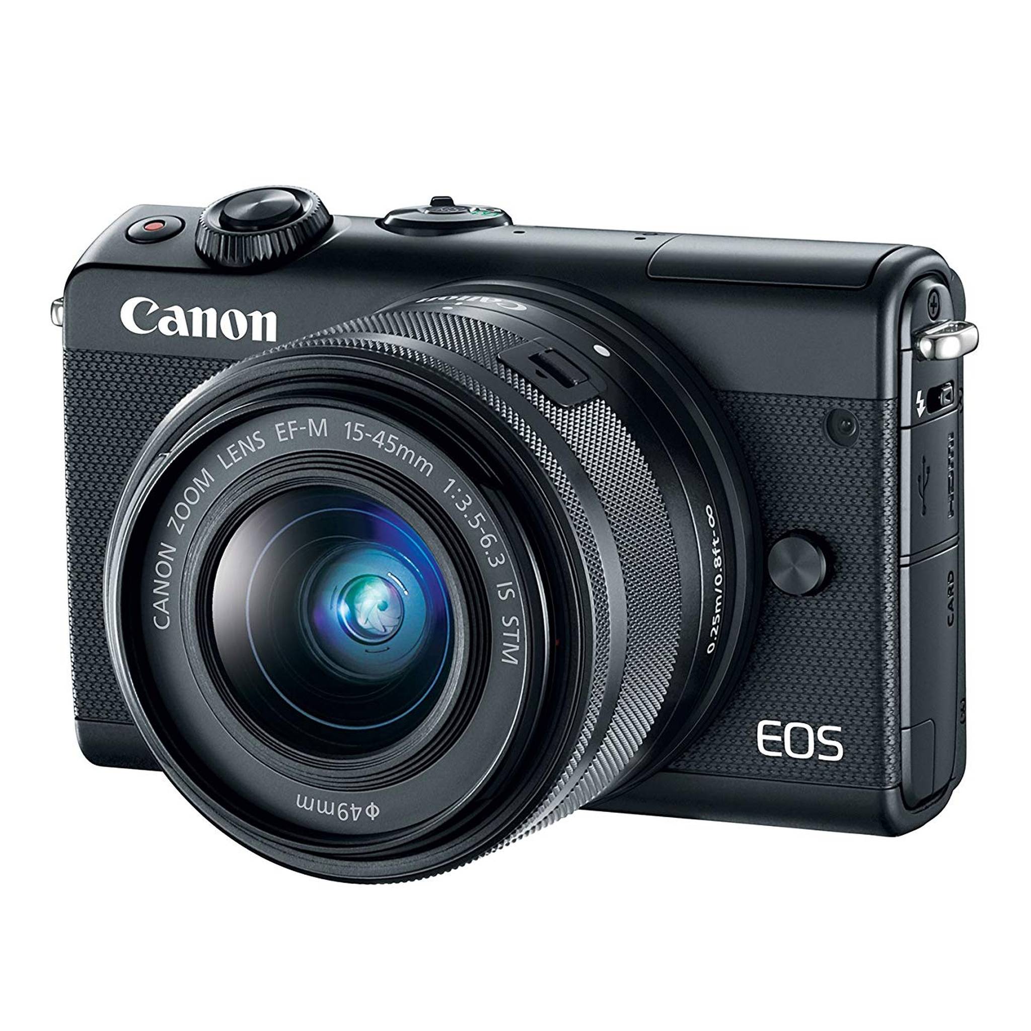 Canon EOS M100 Mirrorless Camera w/ 15-45mm Lens - Wi-Fi, Bluetooth, and NFC Enabled Black International Model
