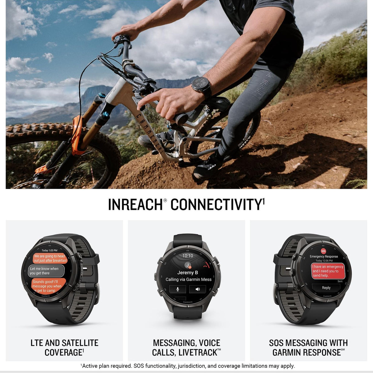 Garmin fēnix® 9 Pro, inReach®, DLC Titanium, 43mm, Black/Pebble Gray