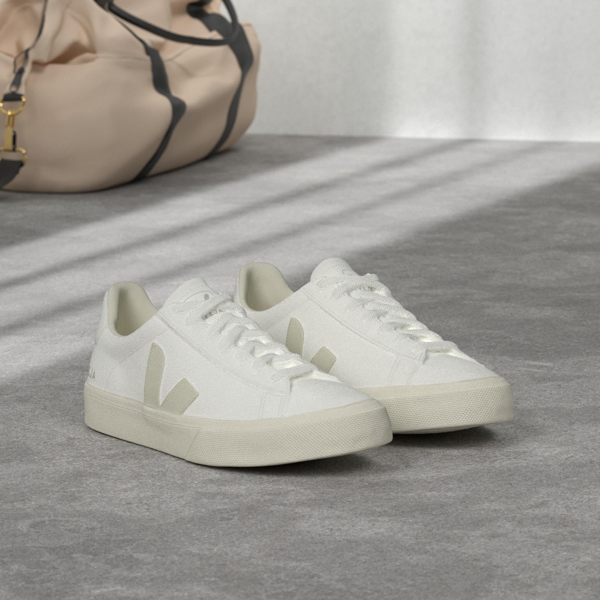 Veja Women's Campo Sneakers, Extra White/Natural Suede, 10 Medium US