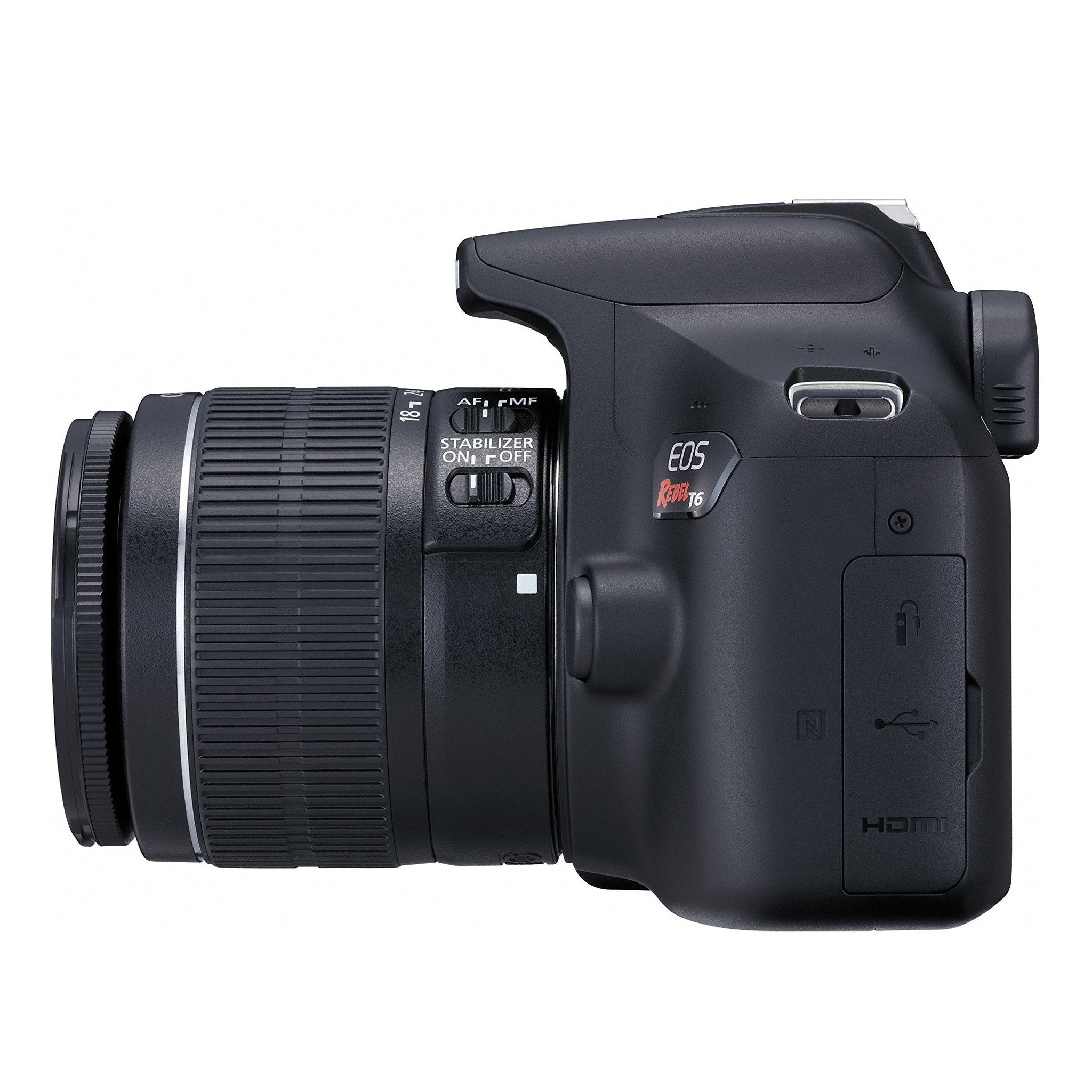 Canon EOS Rebel T6 Digital SLR Camera Kit with EF-S 18-55mm f/3.5-5.6 IS II Lens Black - Used Canon