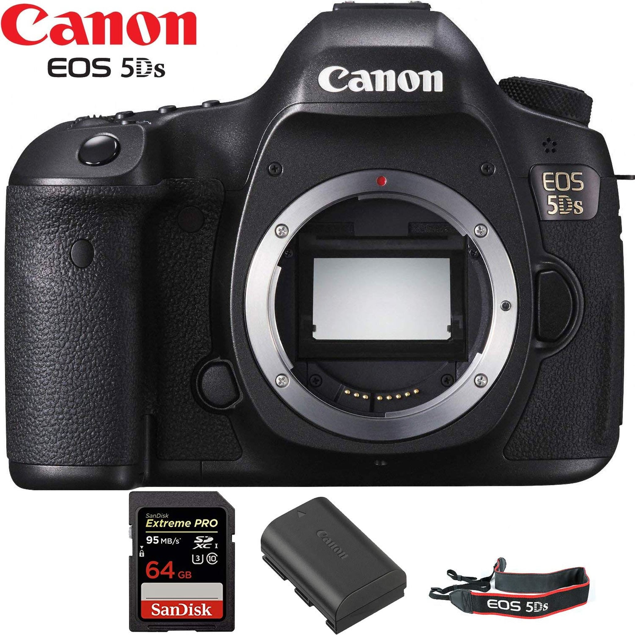 Canon EOS 5DS DSLR Camera Body Only International Version Starter Kit + 128GB Memory Card Bundle
