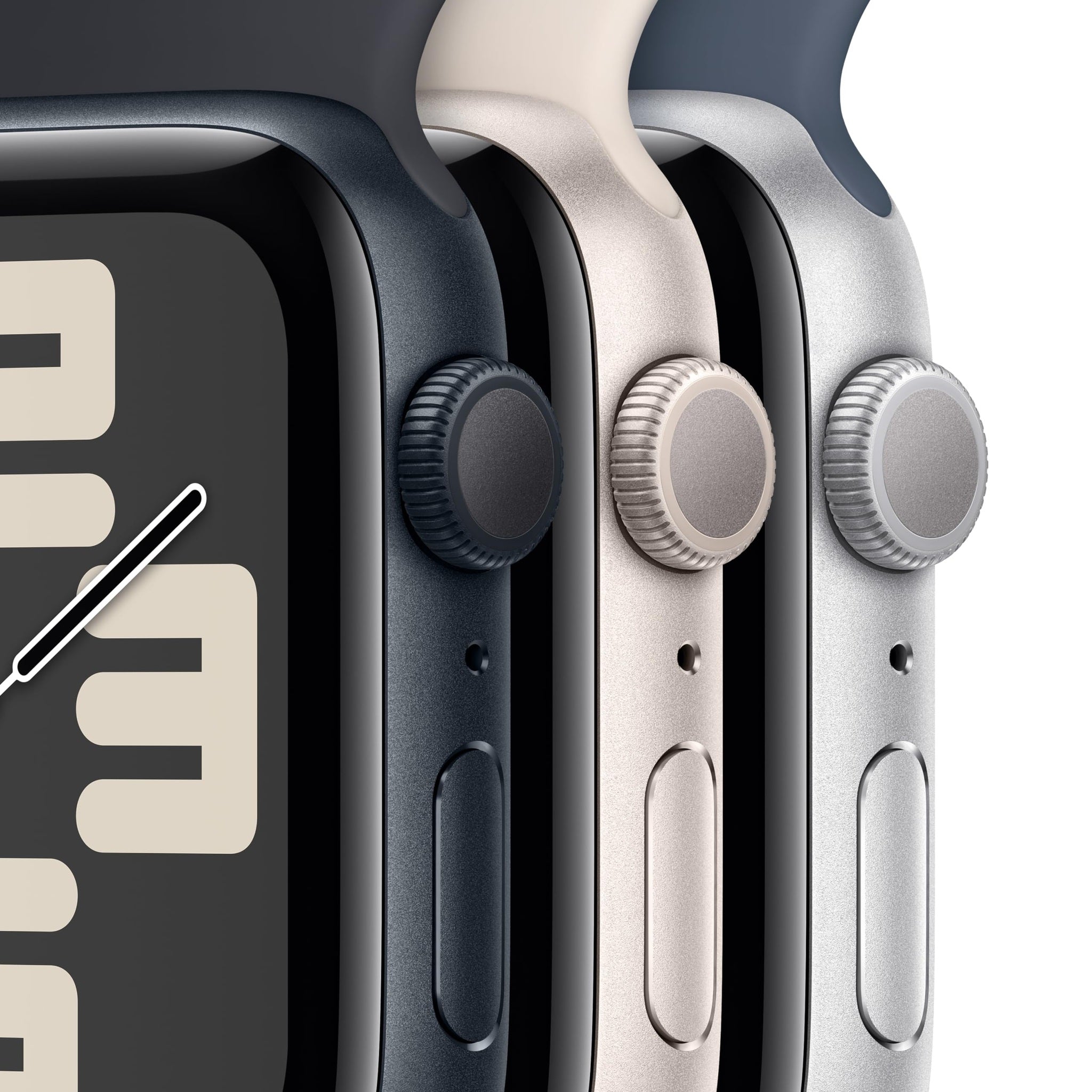 Apple Watch SE 2nd Gen GPS 40mm Smartwatch with Starlight Aluminum Case with Starlight Sport Band M/L. Fitness & Sleep Tracker, Crash Detection, Heart Rate Monitor