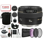 Canon EF 50mm f/1.4 USM Lens  (2515A003) Includes: Tulip Lens Hood, 3PC filter Kit, Lens Pouch + More