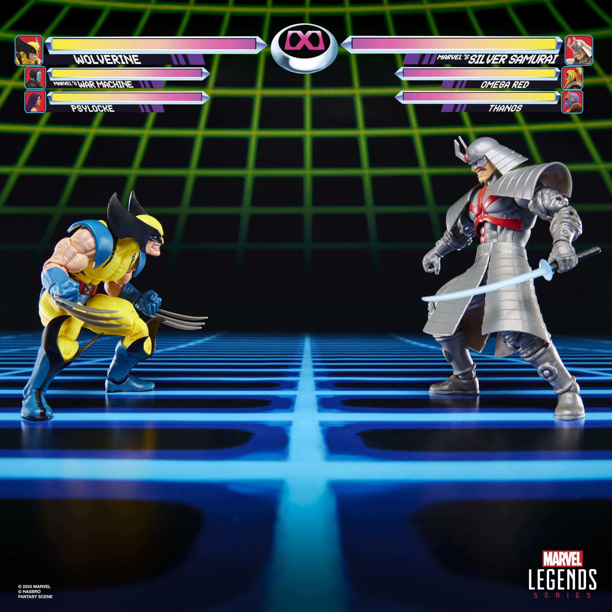 Marvel Legends Series Gamerverse Wolverine vs Marvel's Silver Samurai, Retro Video Game -Inspired Collectible 6-Inch Action Figures