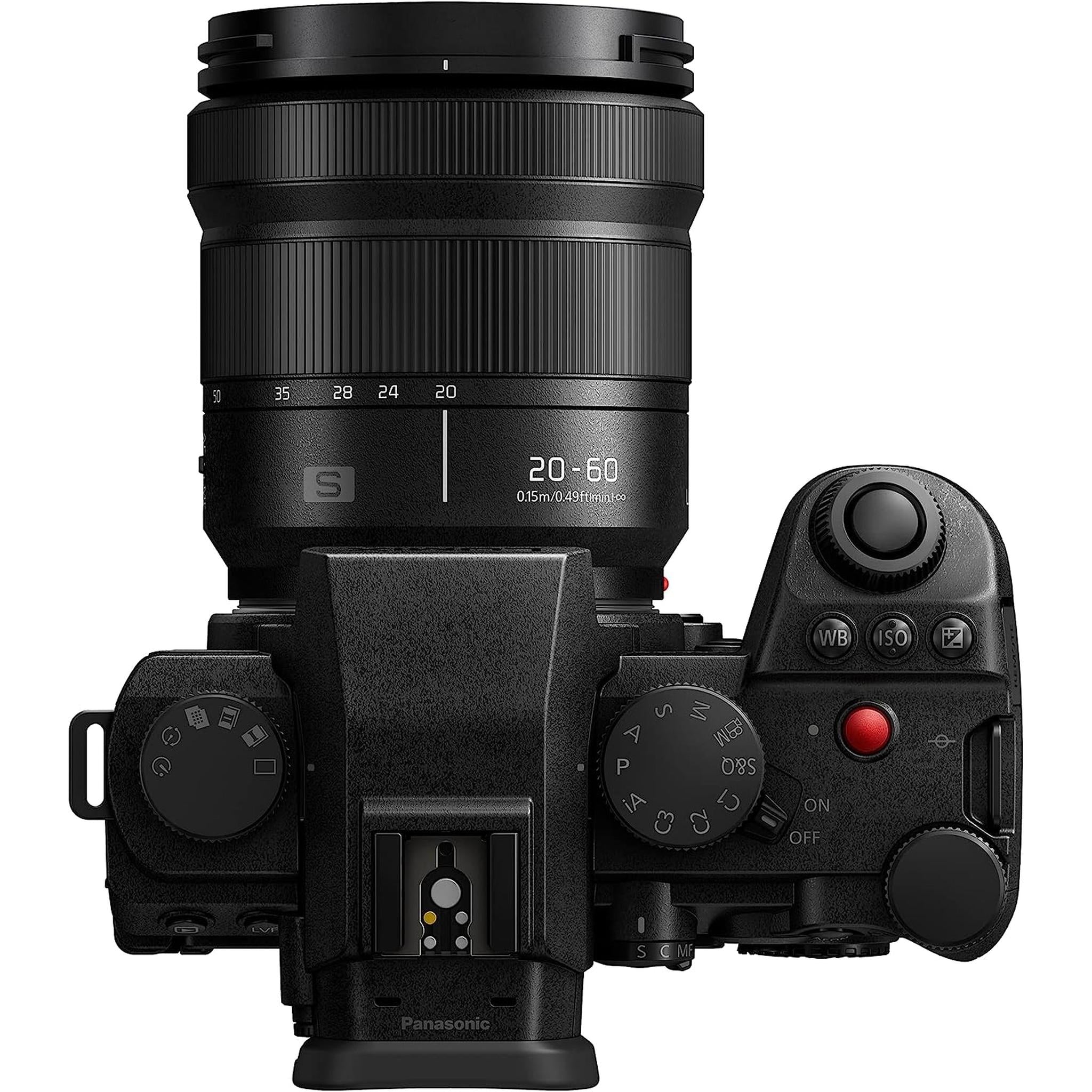 Panasonic LUMIX S5IIX Mirrorless Camera, 24.2MP Full Frame with Phase Hybrid AF, Unlimited 4:2:2 10-bit Recording, 5.8K Pro-Res, RAW Over HDMI, IP Streaming with 20-60mm F3.5-5.6 Lens - DC-S5M2XKK